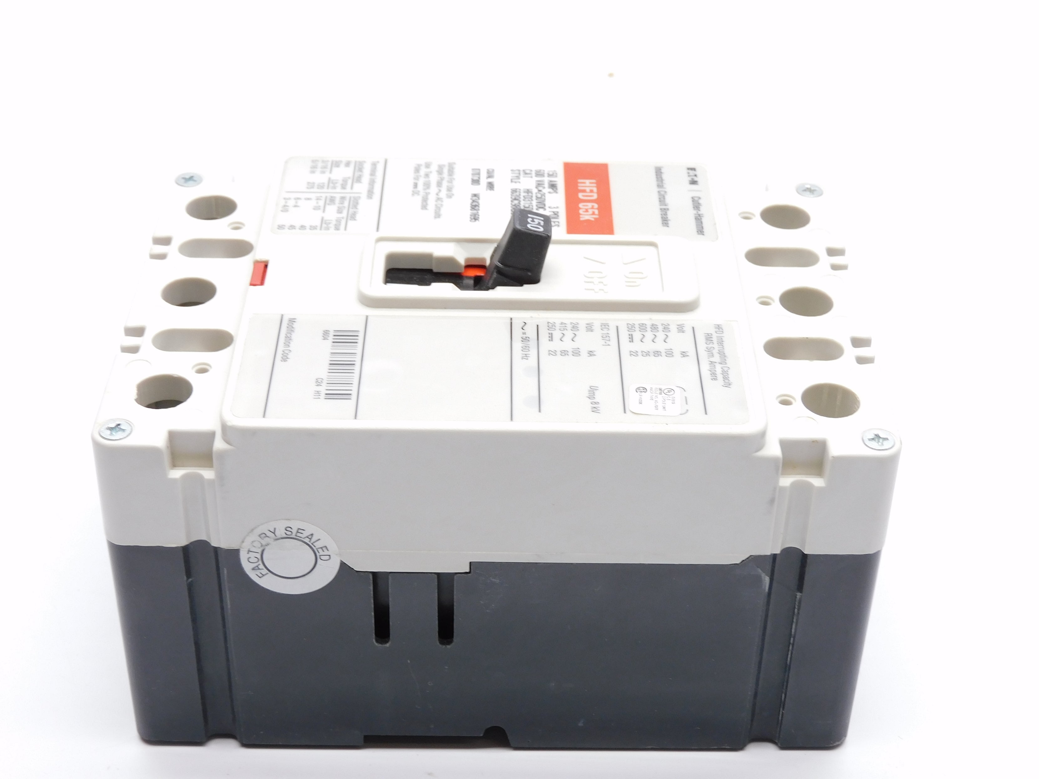 CUTLER HAMMER HFD3150L SER. C 150A 600VAC (WHITE) NSMP