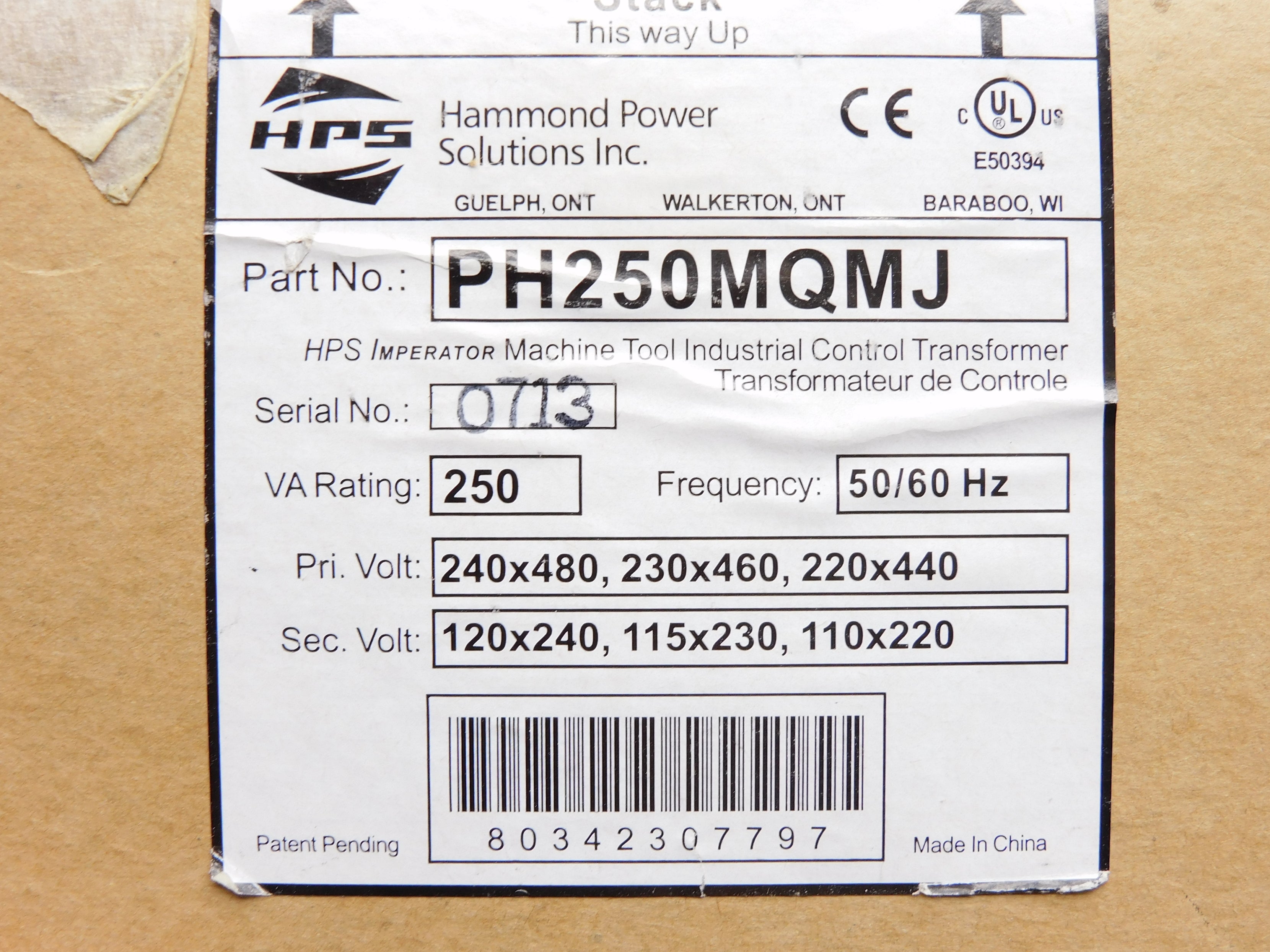 HPS PH250MQMJ 240/480V NSMP