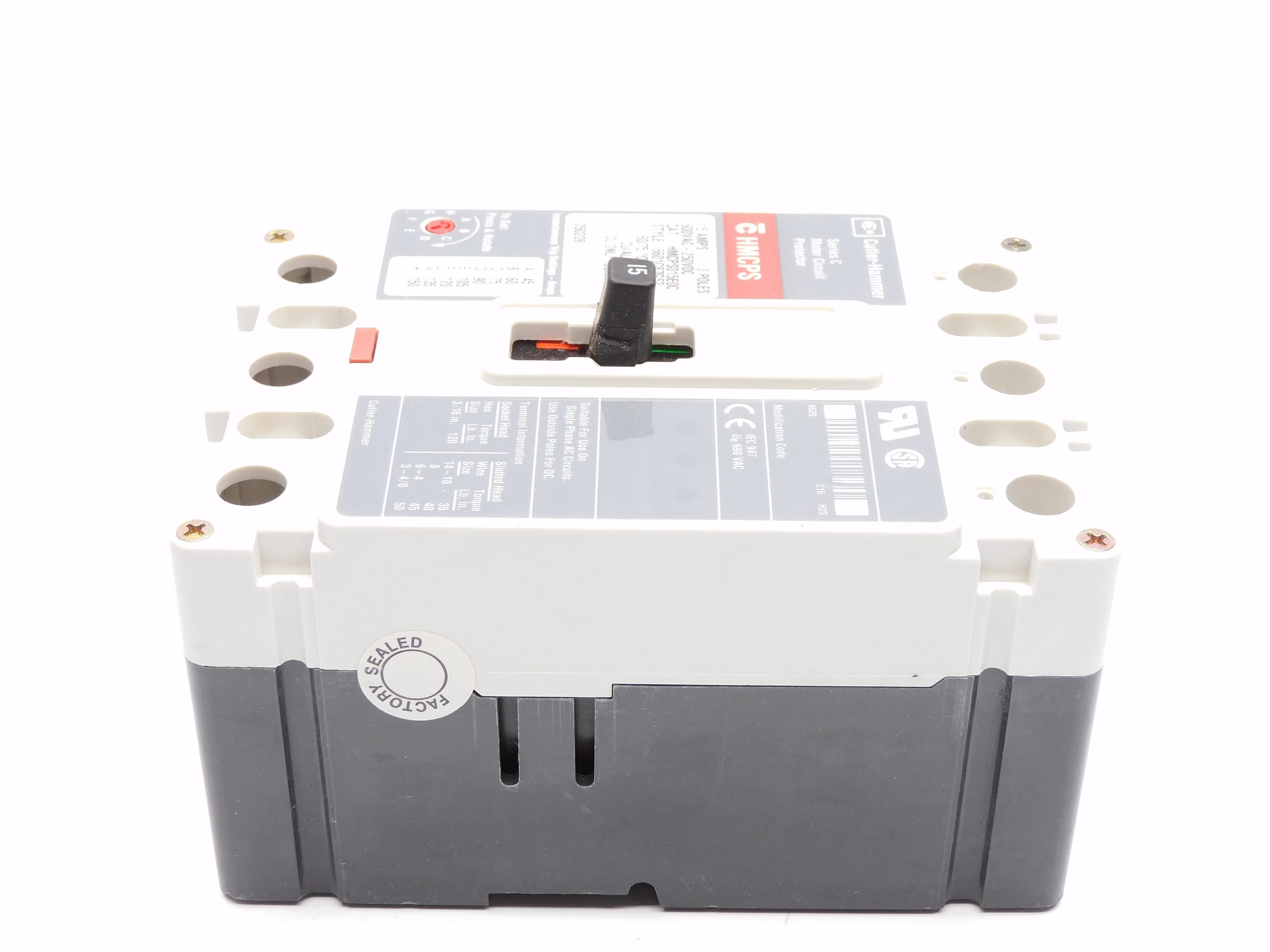 CUTLER HAMMER HMCPS015E0C SER. C 600VAC 15A (GRAY) NSNP