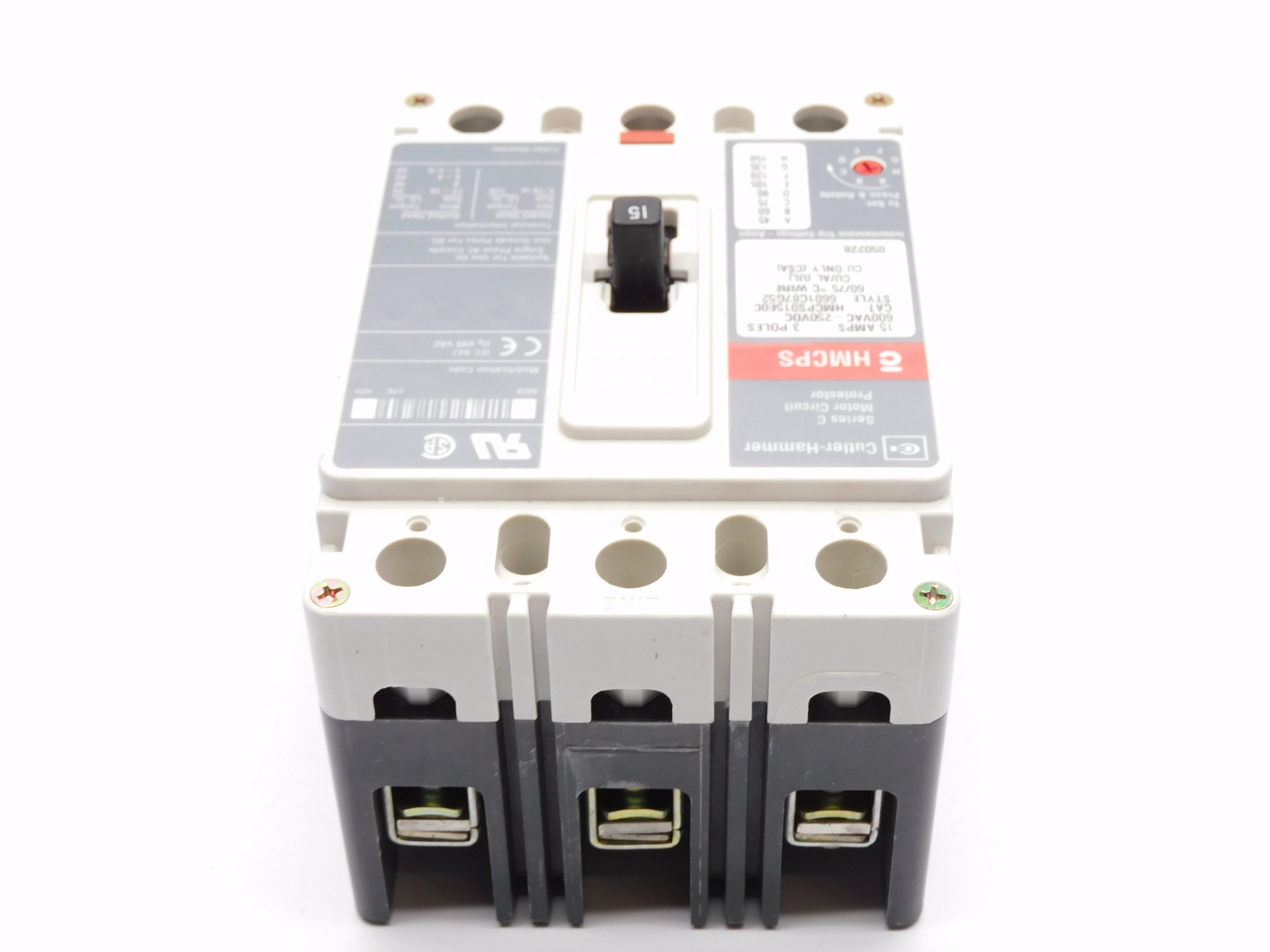 CUTLER HAMMER HMCPS015E0C SER. C 600VAC 15A (GRAY) NSNP