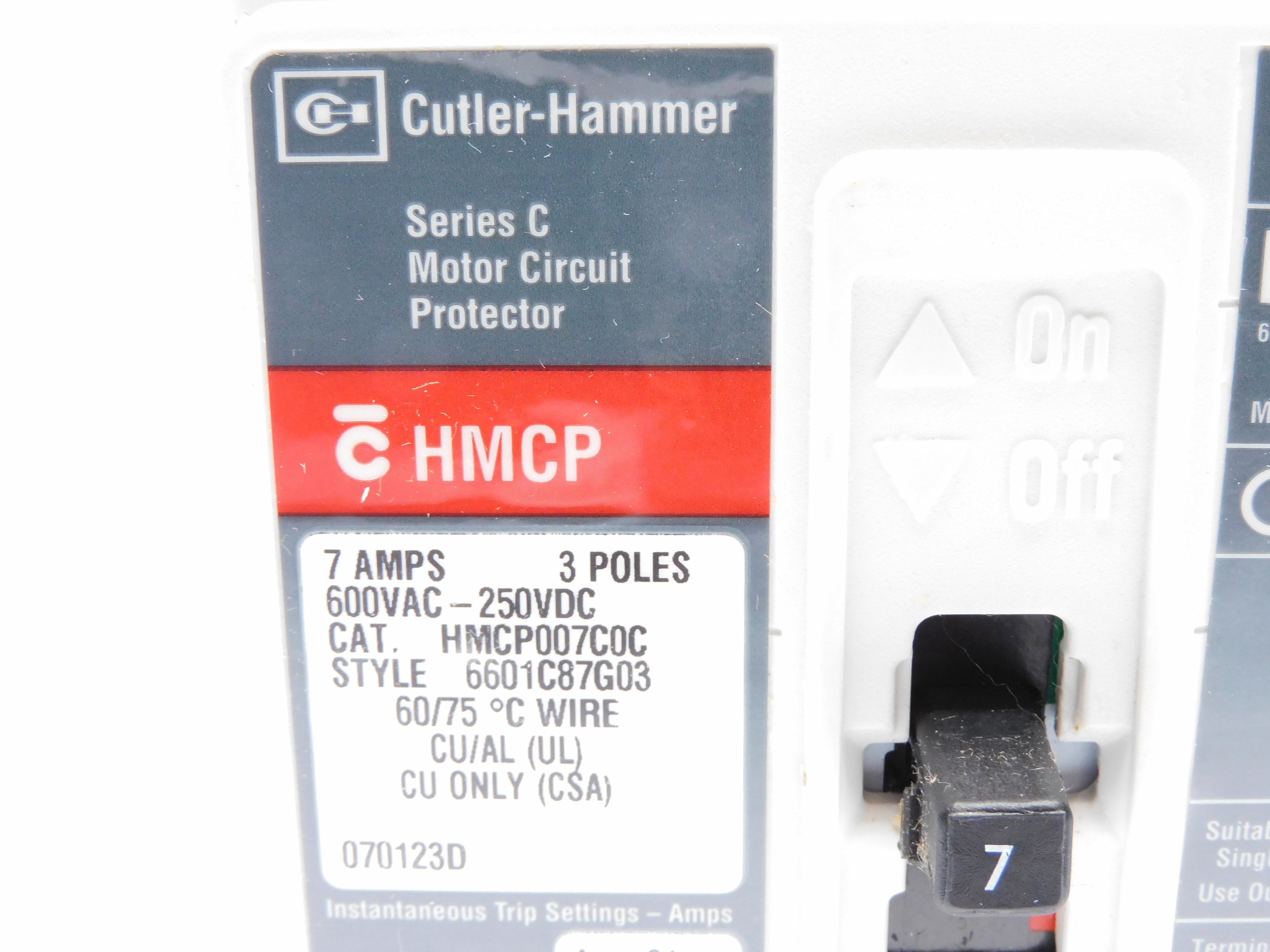 CUTLER HAMMER HMCP007C0C 7A (GREY) (AS PICTURED) NSNP