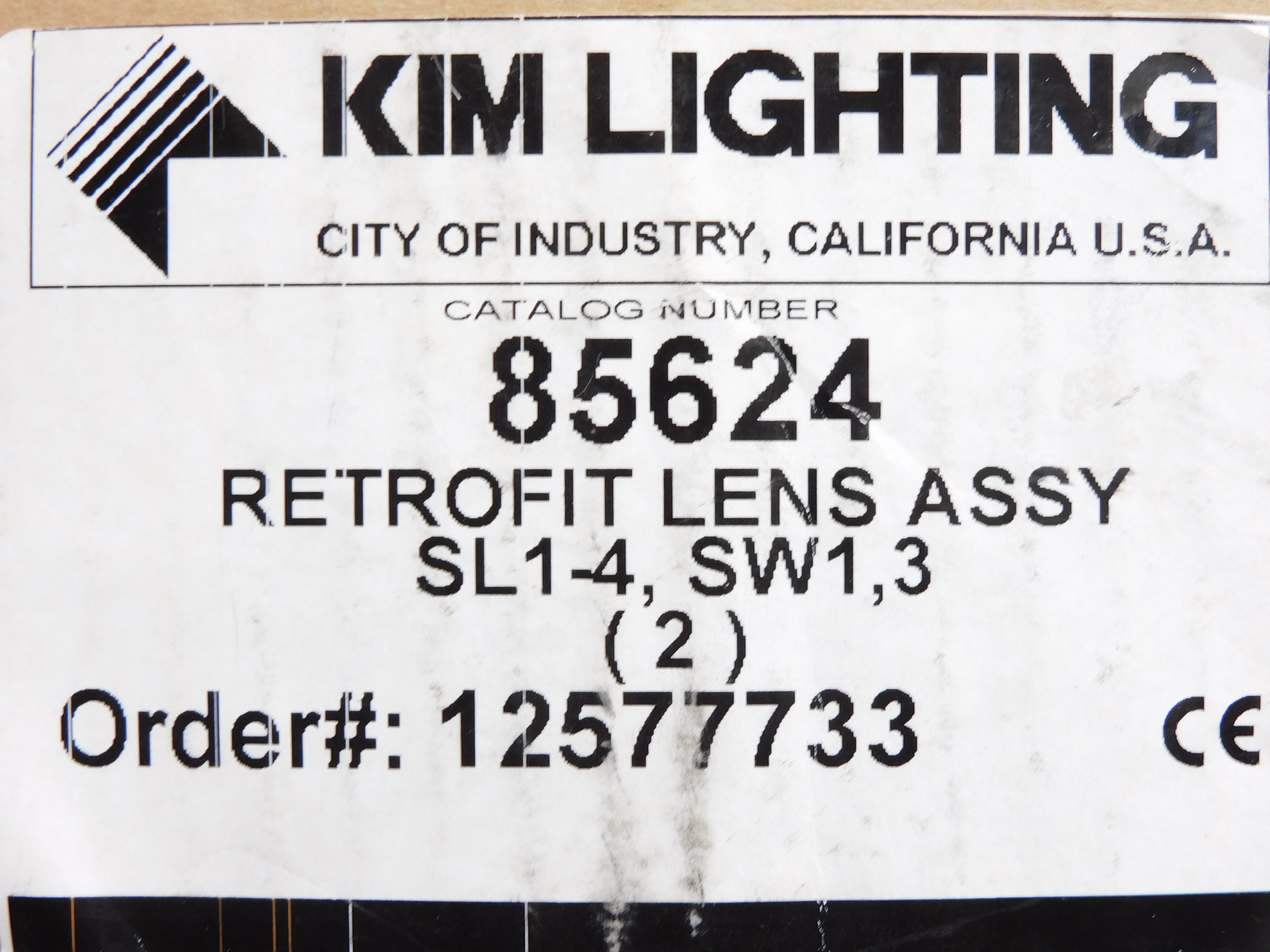 KIM LIGHTING 85624 (PKG OF 2) NSMP