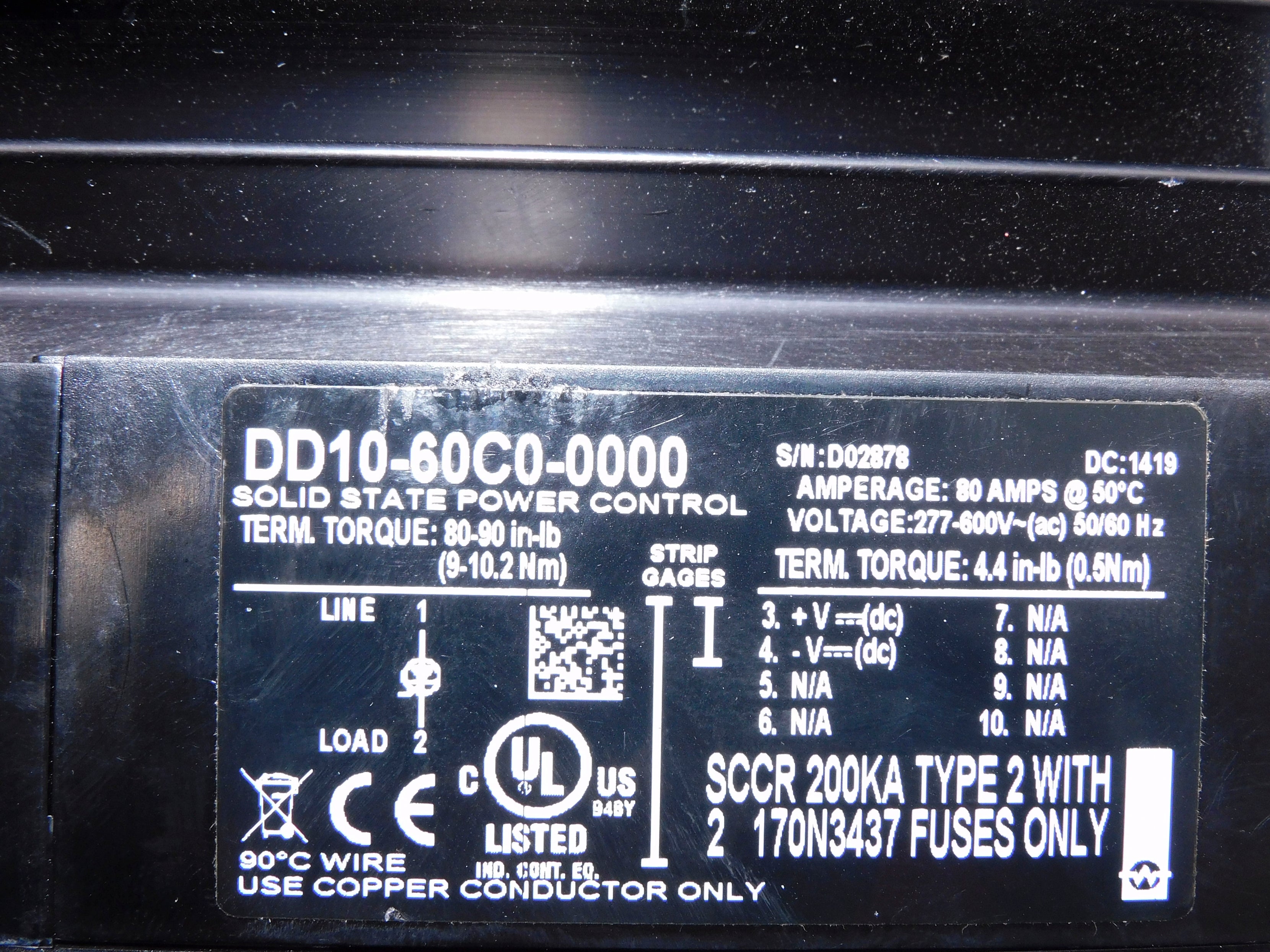 WATLOW DD10-60C0-0000 (AS PICTURED) UNMP