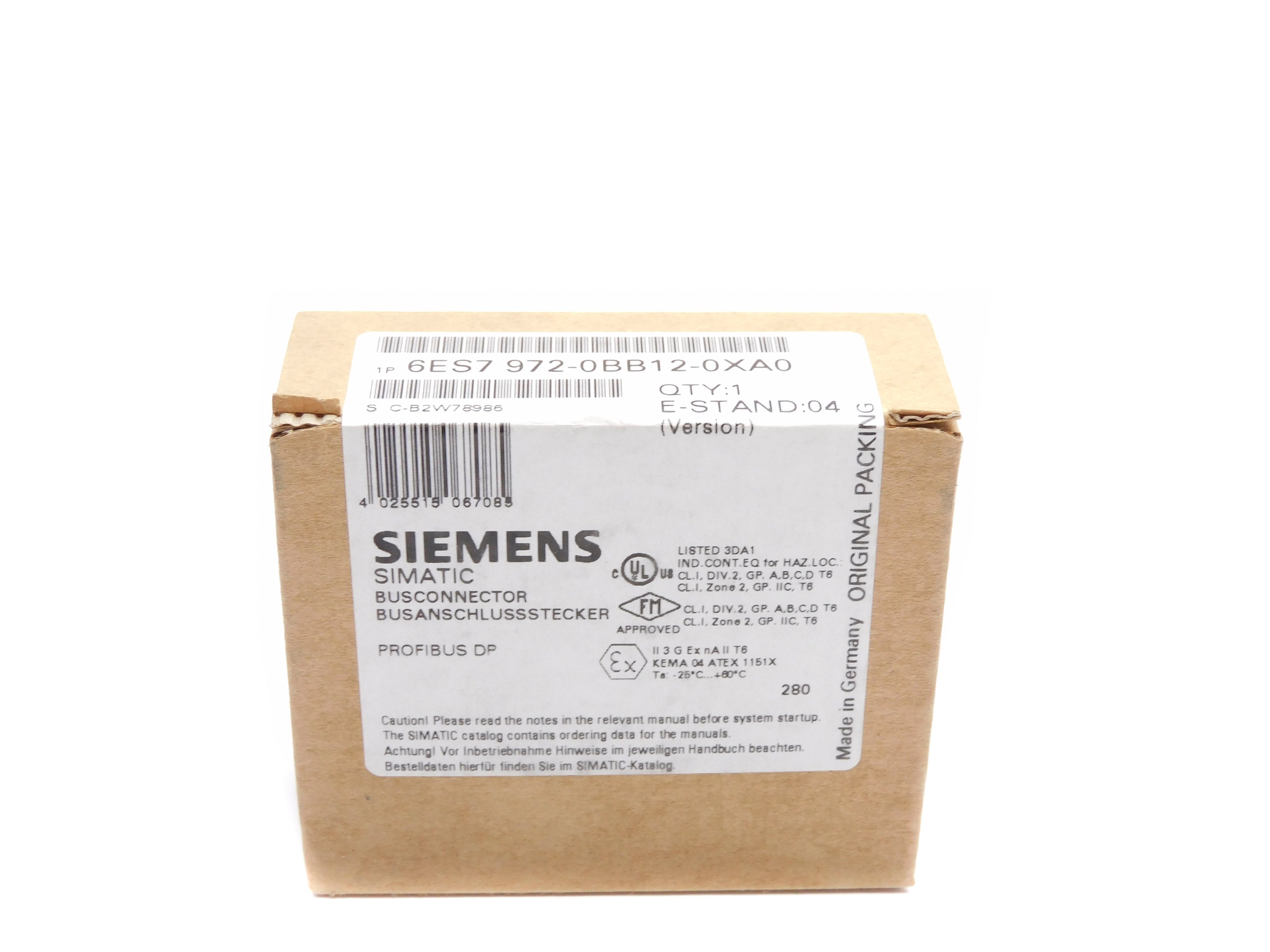 SIEMENS 6ES7972-0BB12-0XA0 NSFS