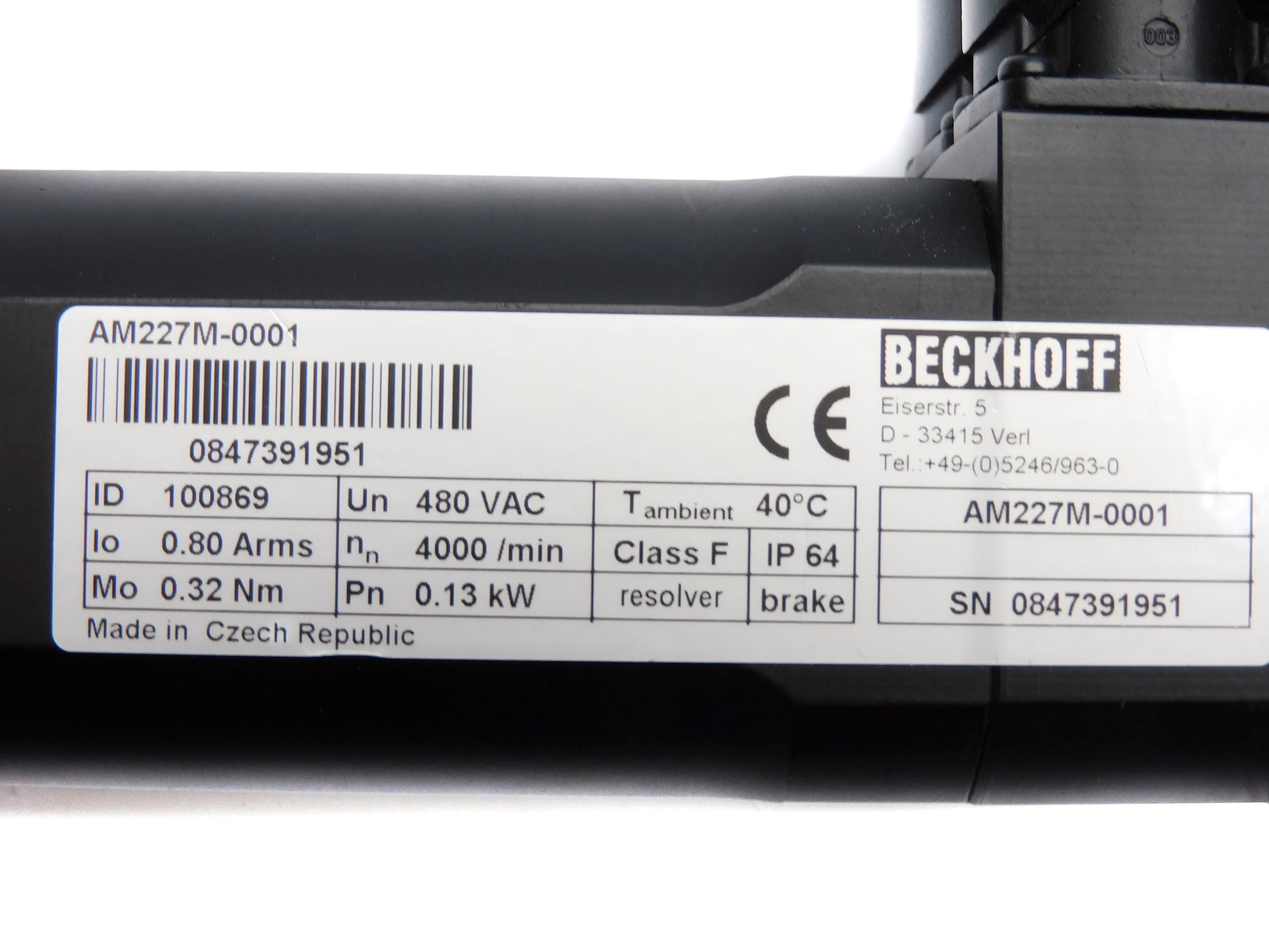 BECKHOFF AM227M-0001 (480VAC) NSNP