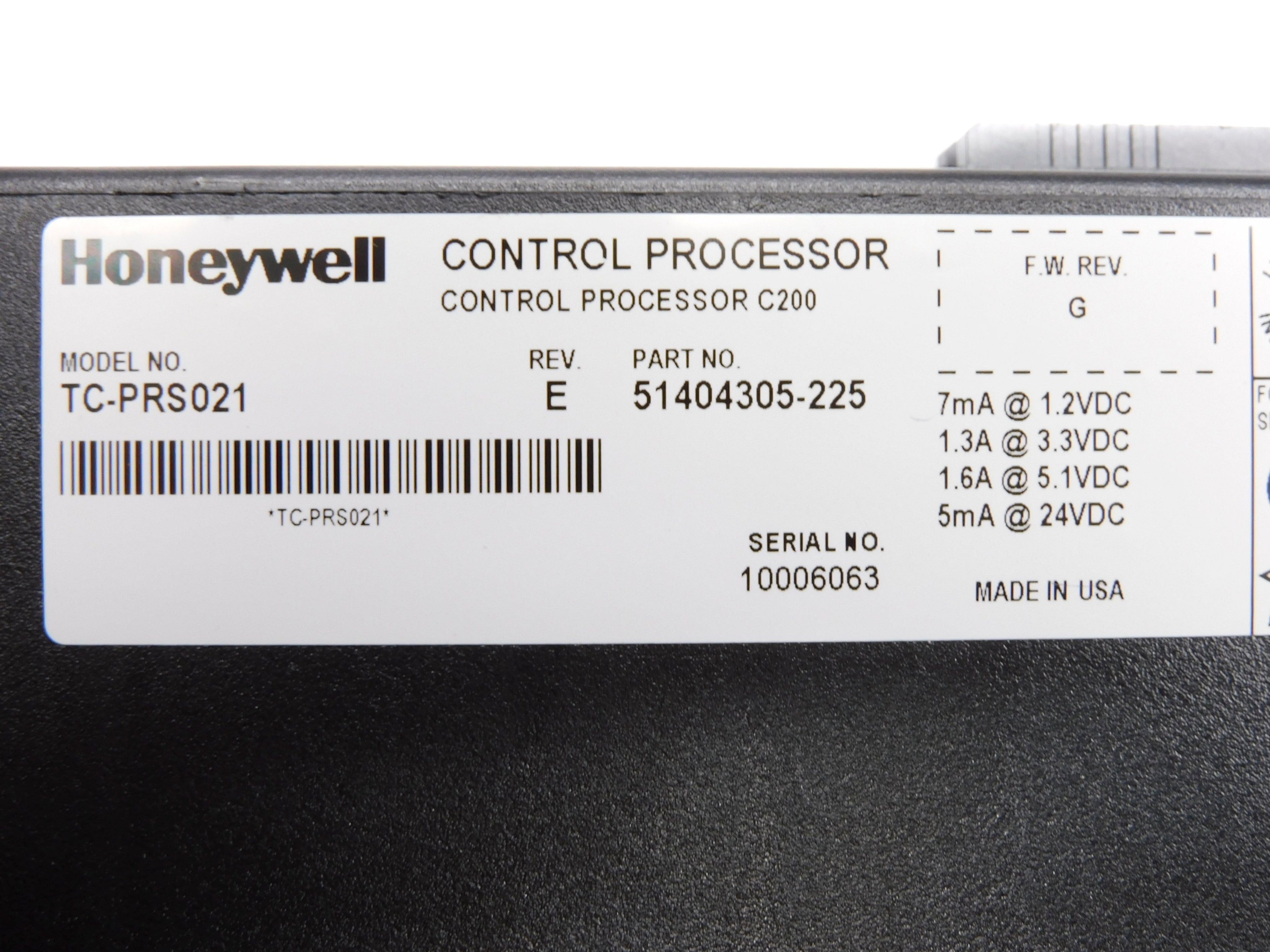 HONEYWELL TC-PRS021 51404305-225 F/W G NSNP