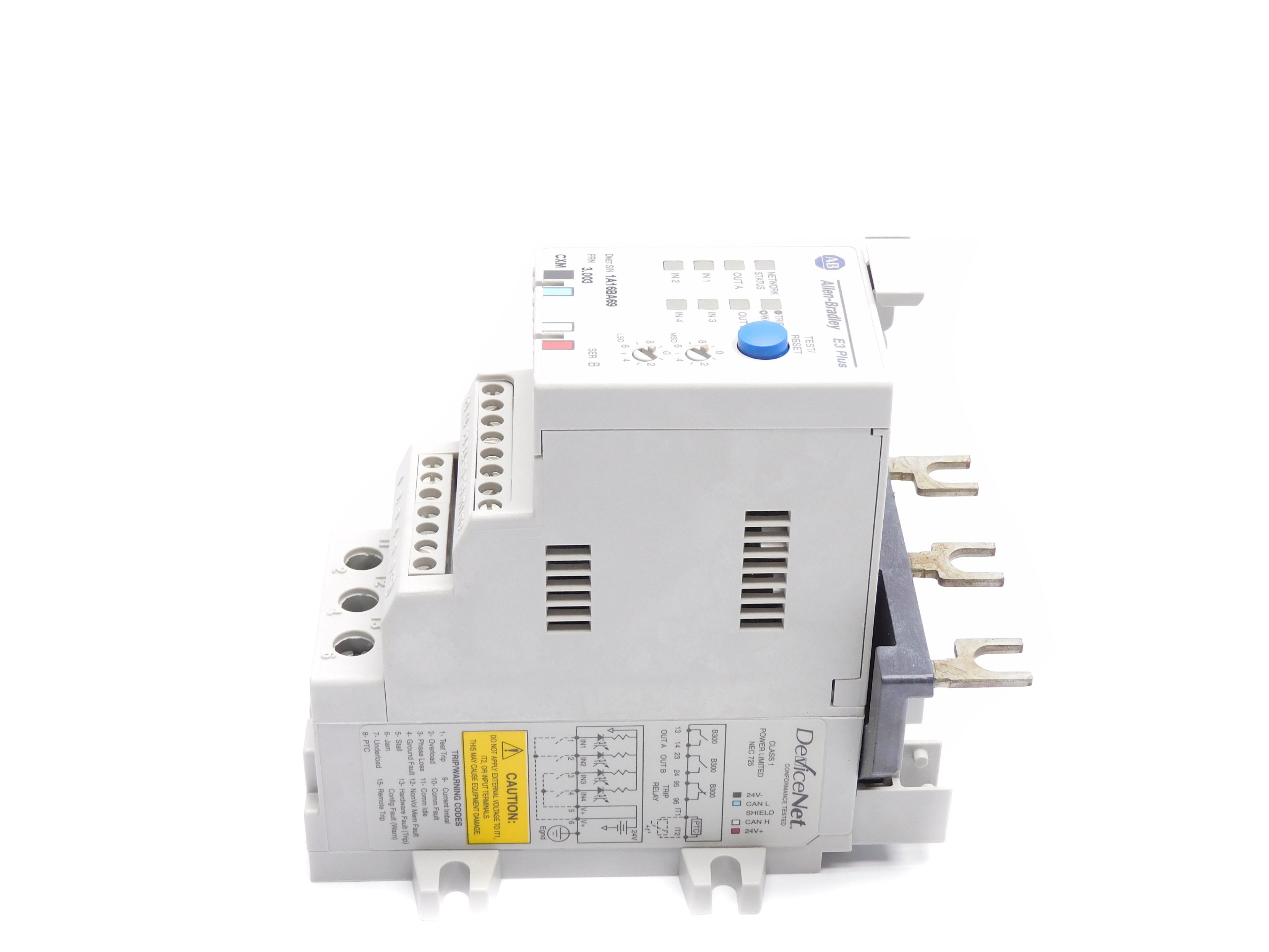 ALLEN BRADLEY 592-EC2BC SER. B F/W 3.003 600VAC 3-15A NSNP