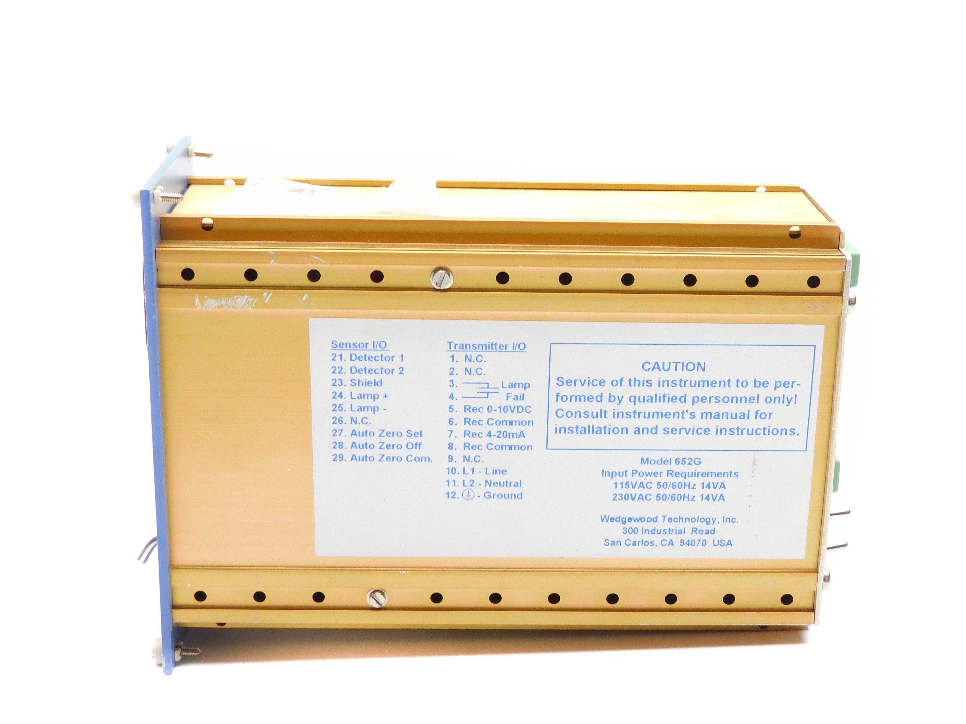 WEDGEWOOD TECHNOLOGY 652A-V-G-CF025 UNMP