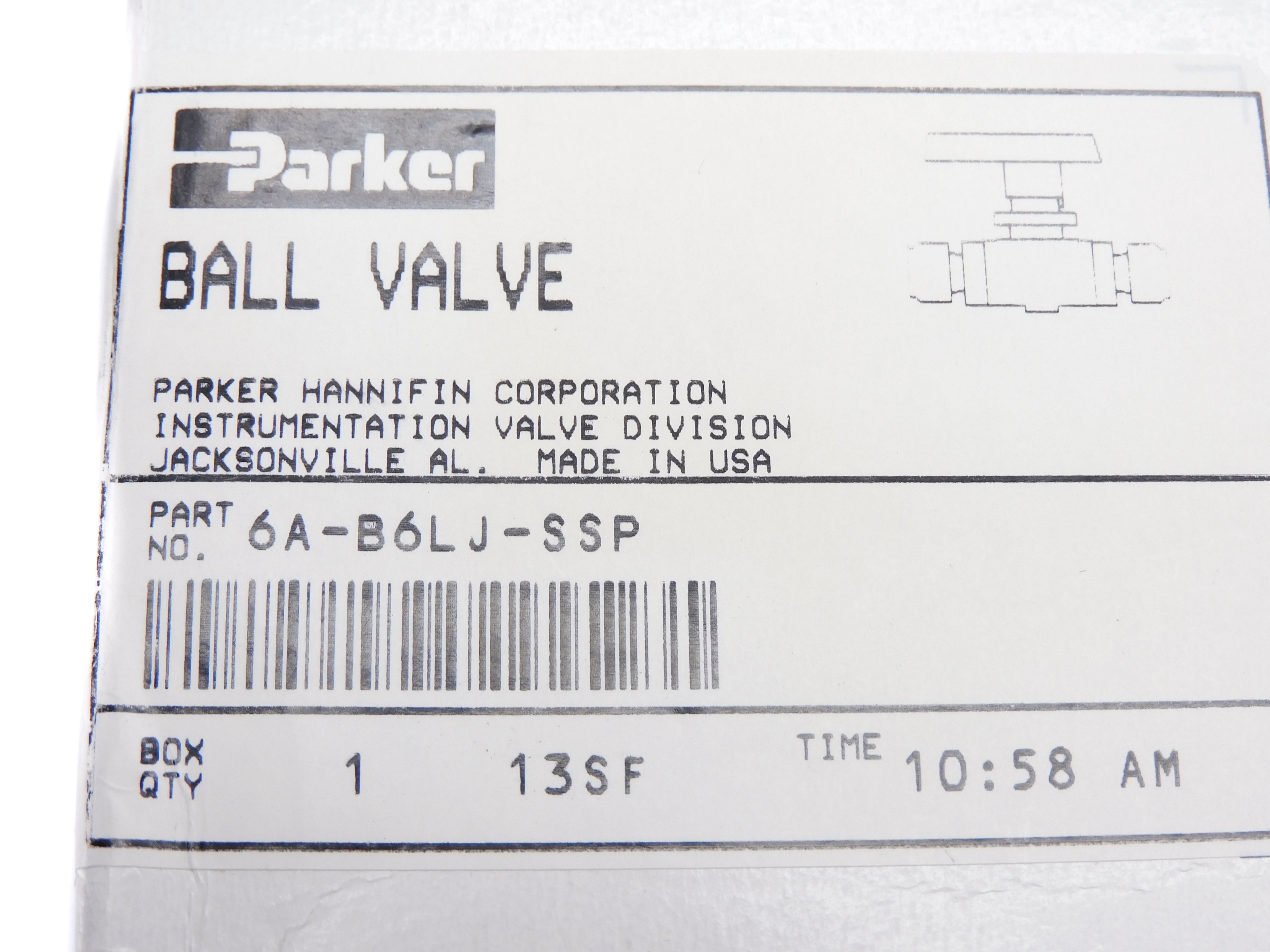PARKER 6A-B6LJ-SSP NSMP