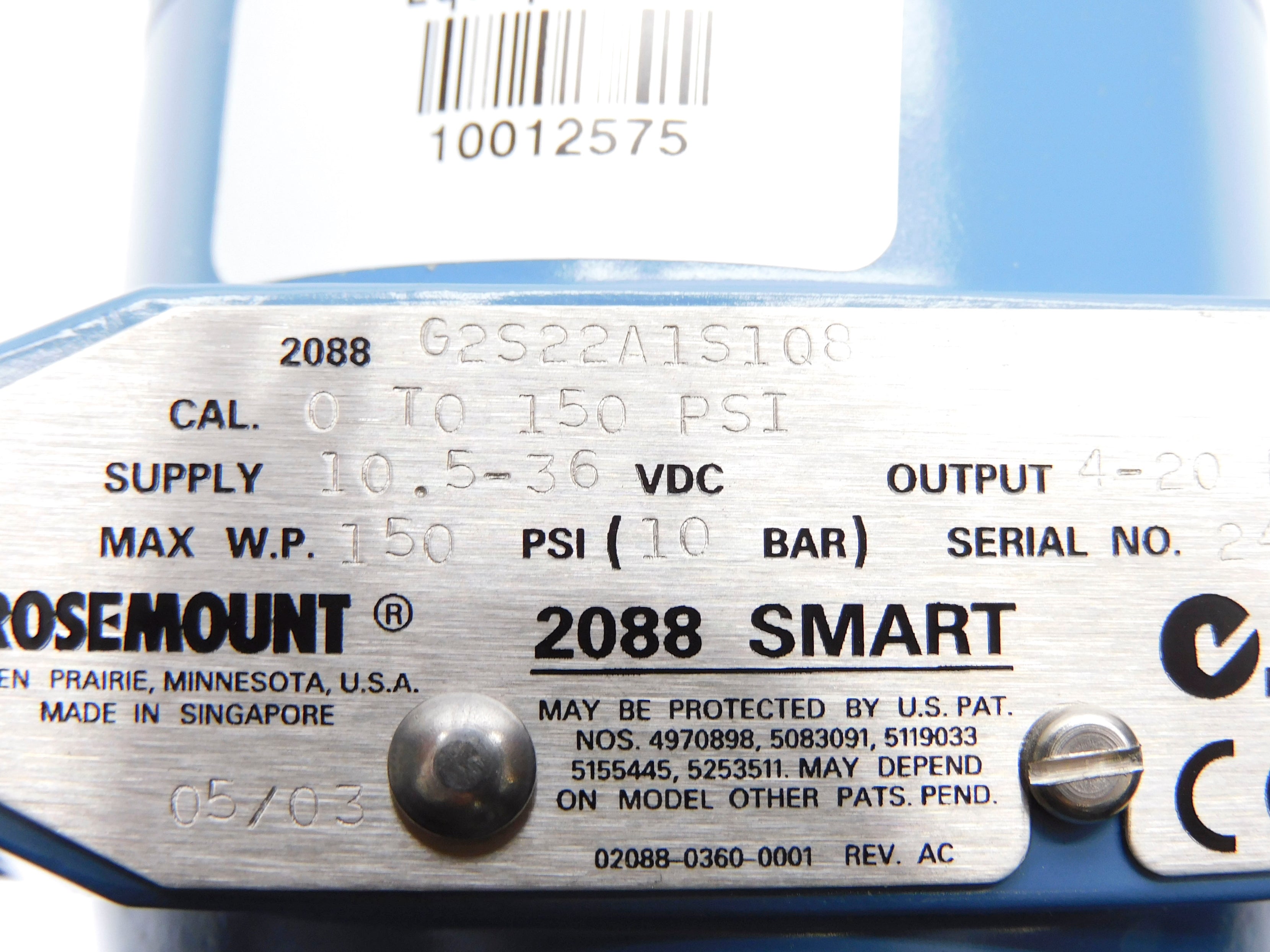 ROSEMOUNT 2088G2S22A1S1Q8 NSNP