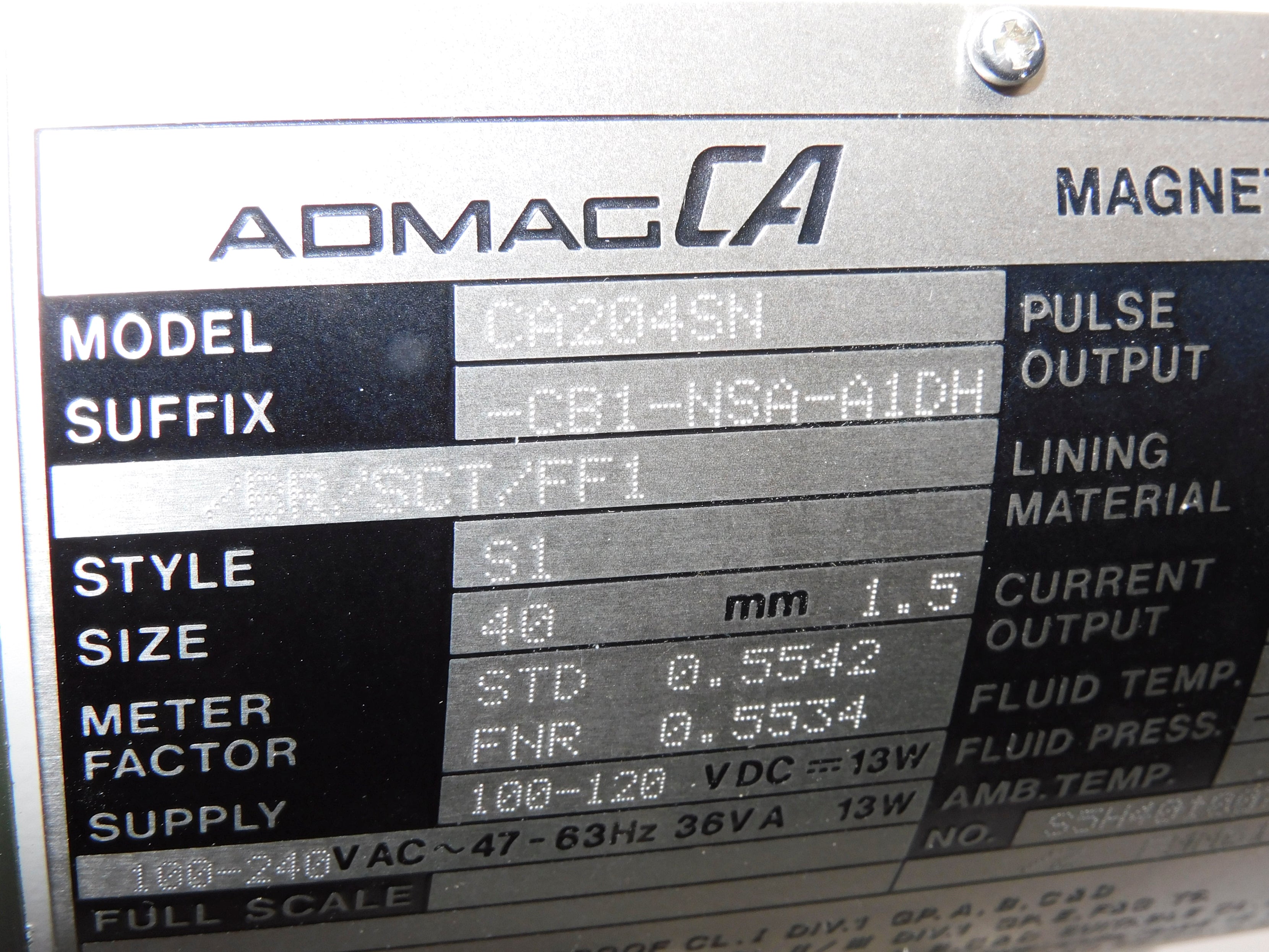 YOKOGAWA CA204SN-CB1-NSA-A1DH/BR/SCT/FF1 NSNP