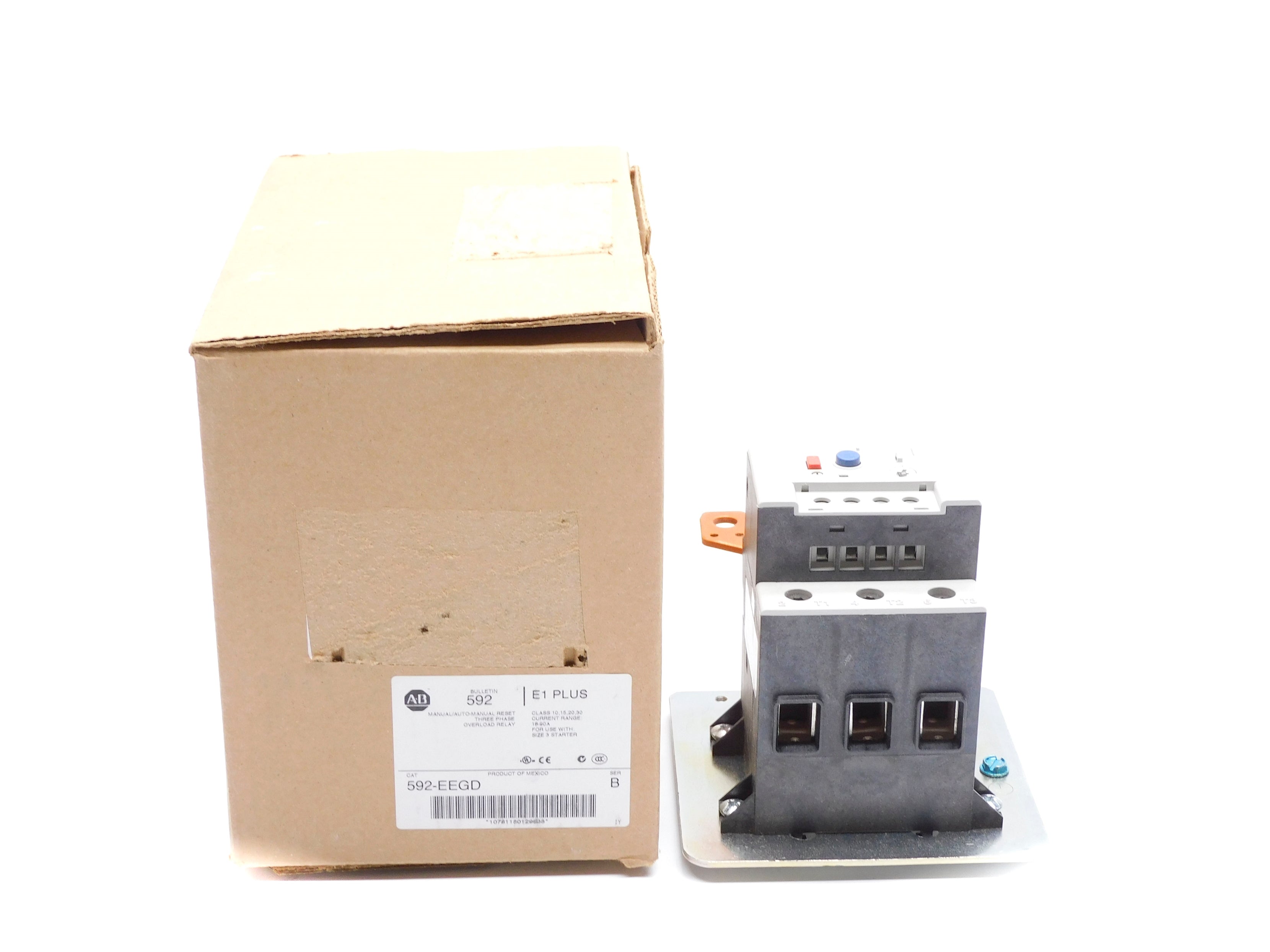 ALLEN BRADLEY 592-EEGD SER. B 600V 18-90A (BR/WH) NSMP
