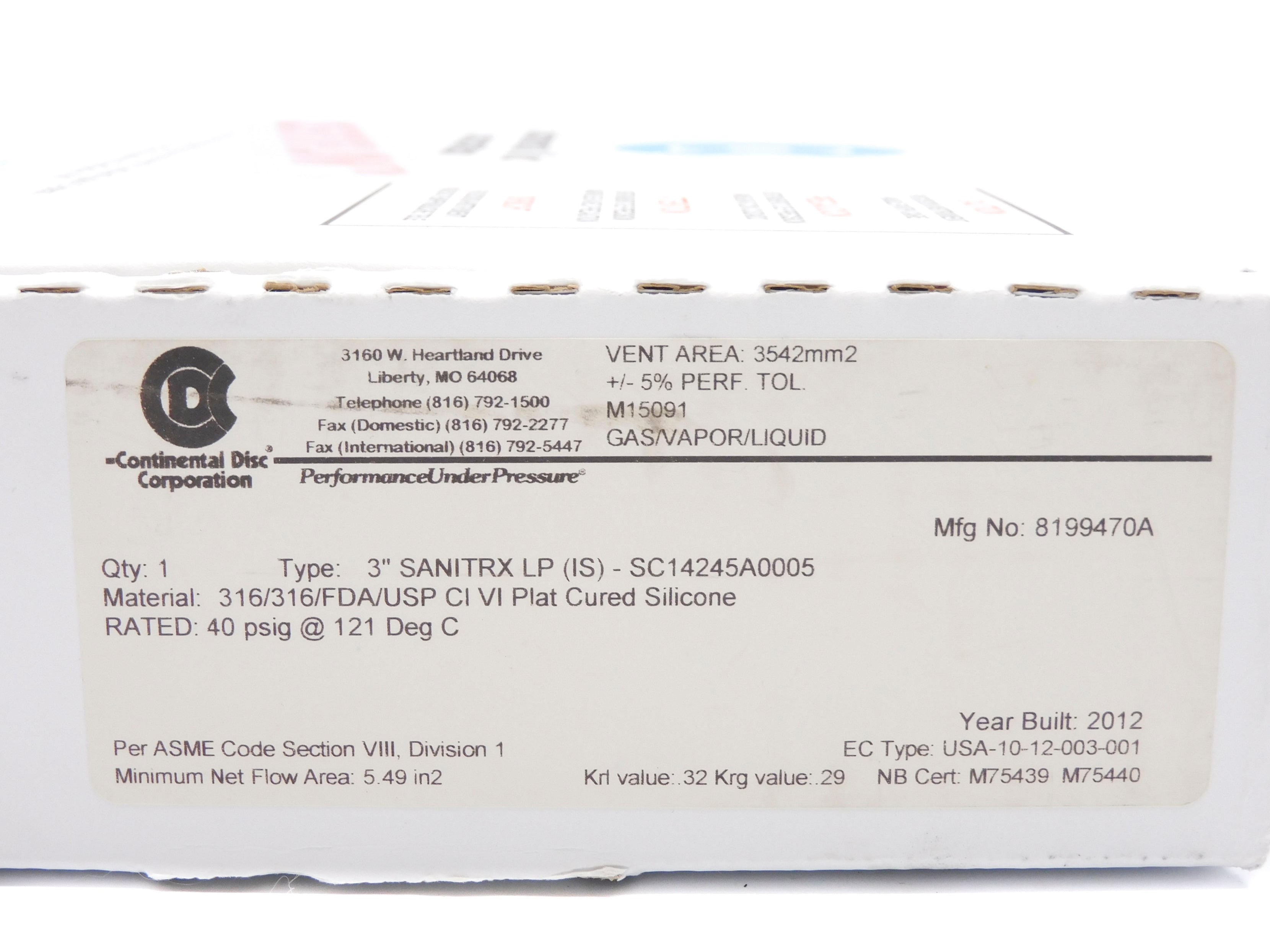 CONTINENTAL DISC 8199470A NSMP