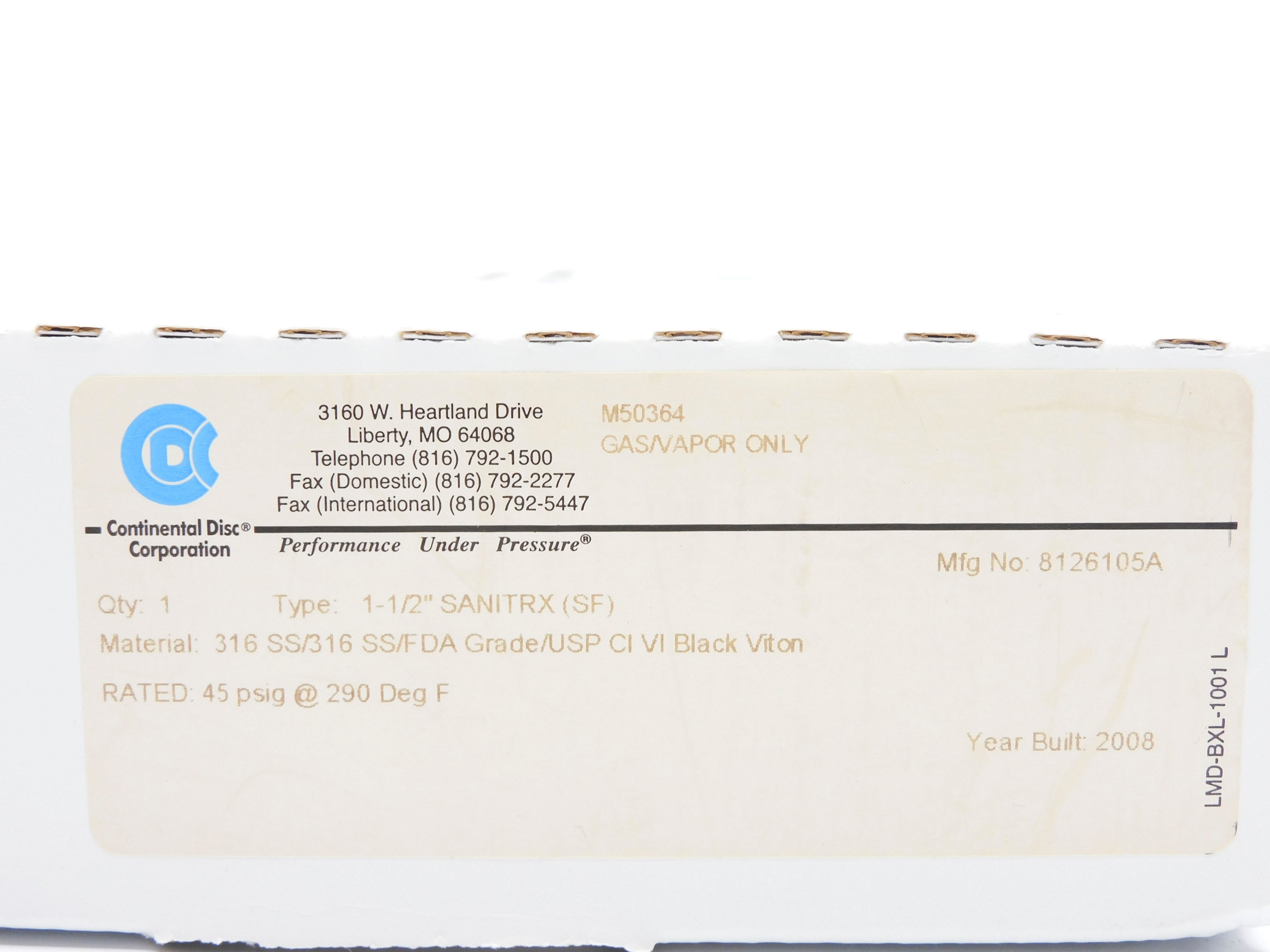 CONTINENTAL DISC 8126105A NSMP