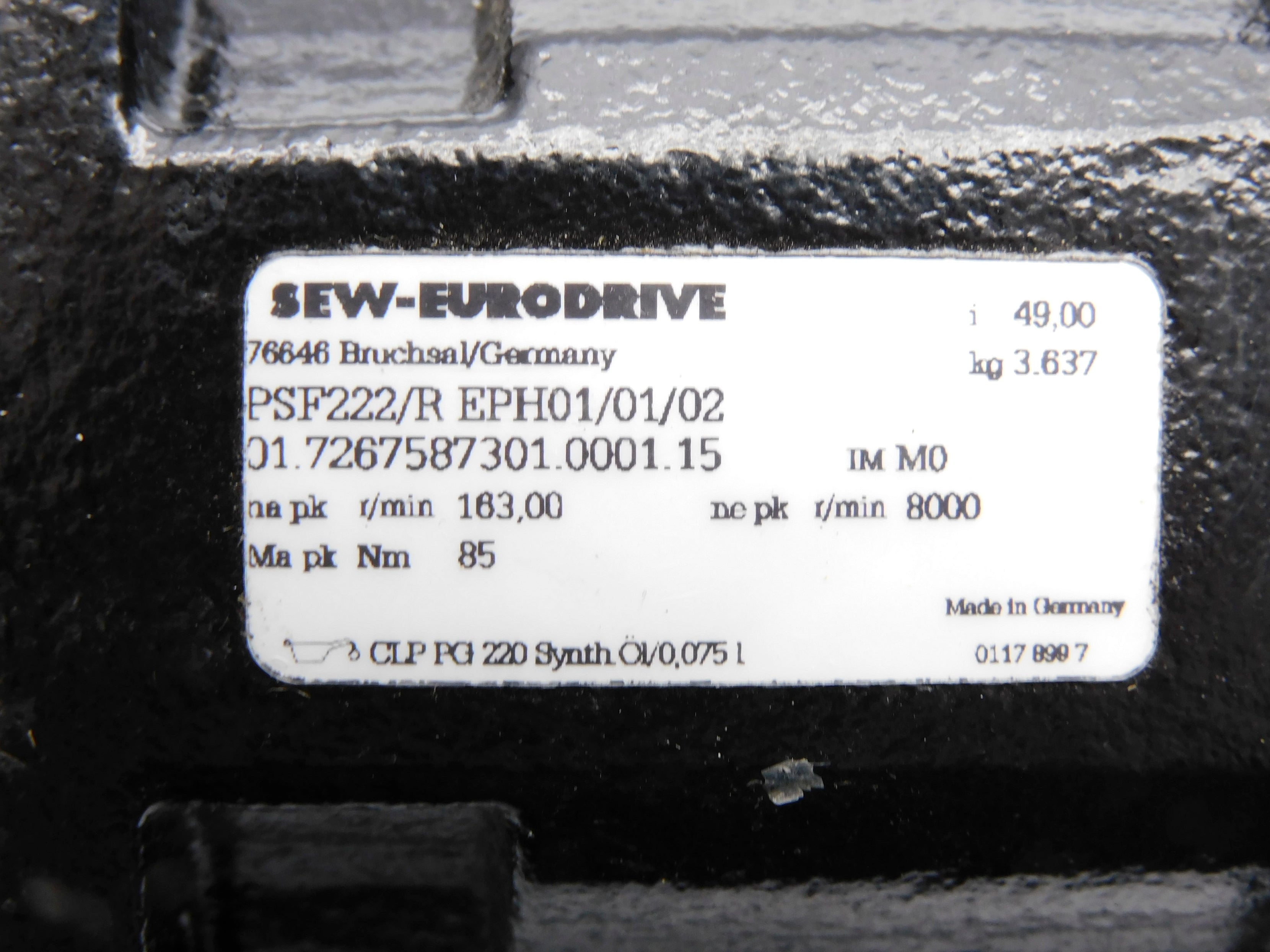 SEW-EURODRIVE PSF222/REPH01/01/02 NSNP