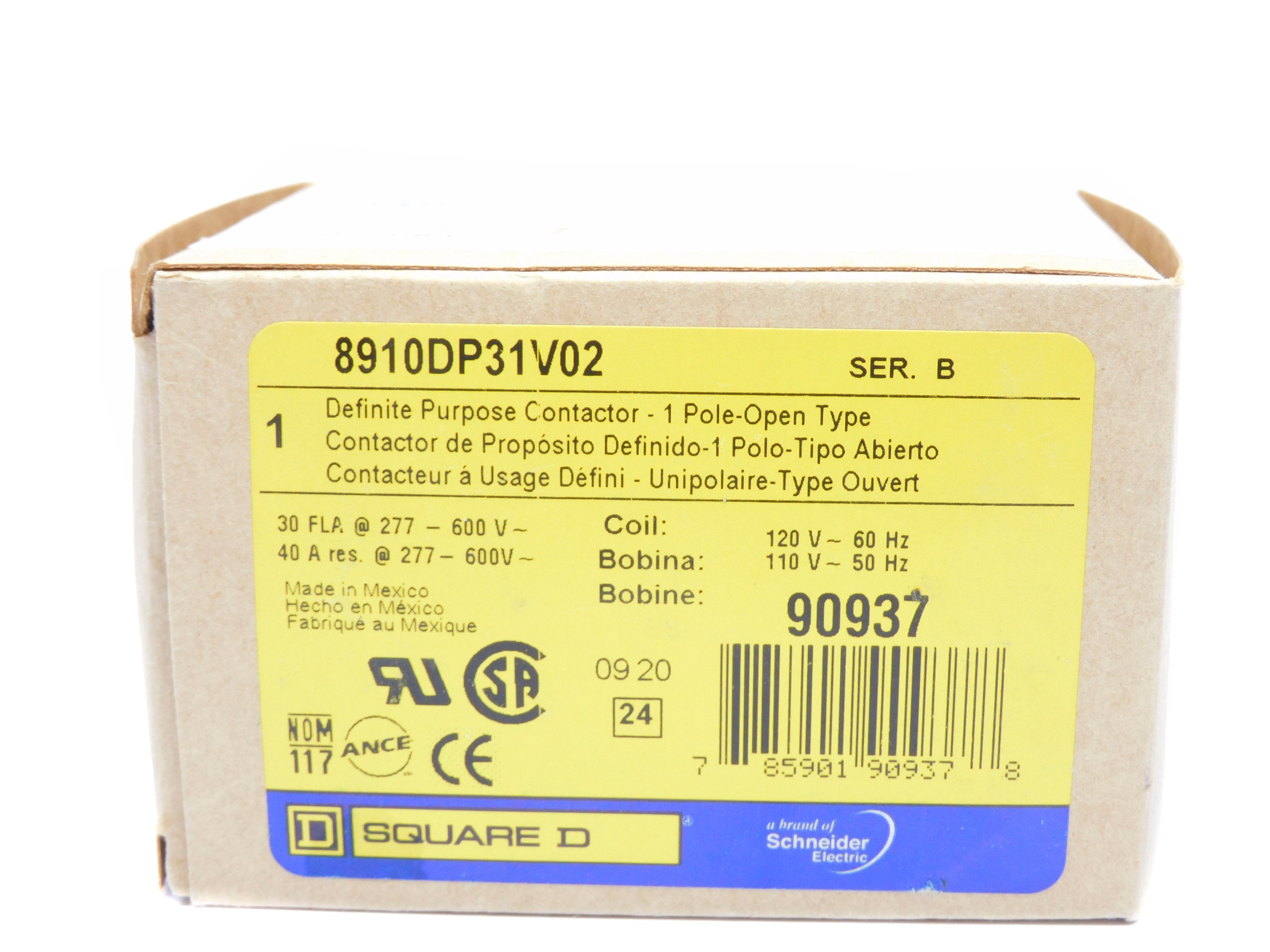 SQUARE D 8910DP31V02 SER. B 277-600V NSMP