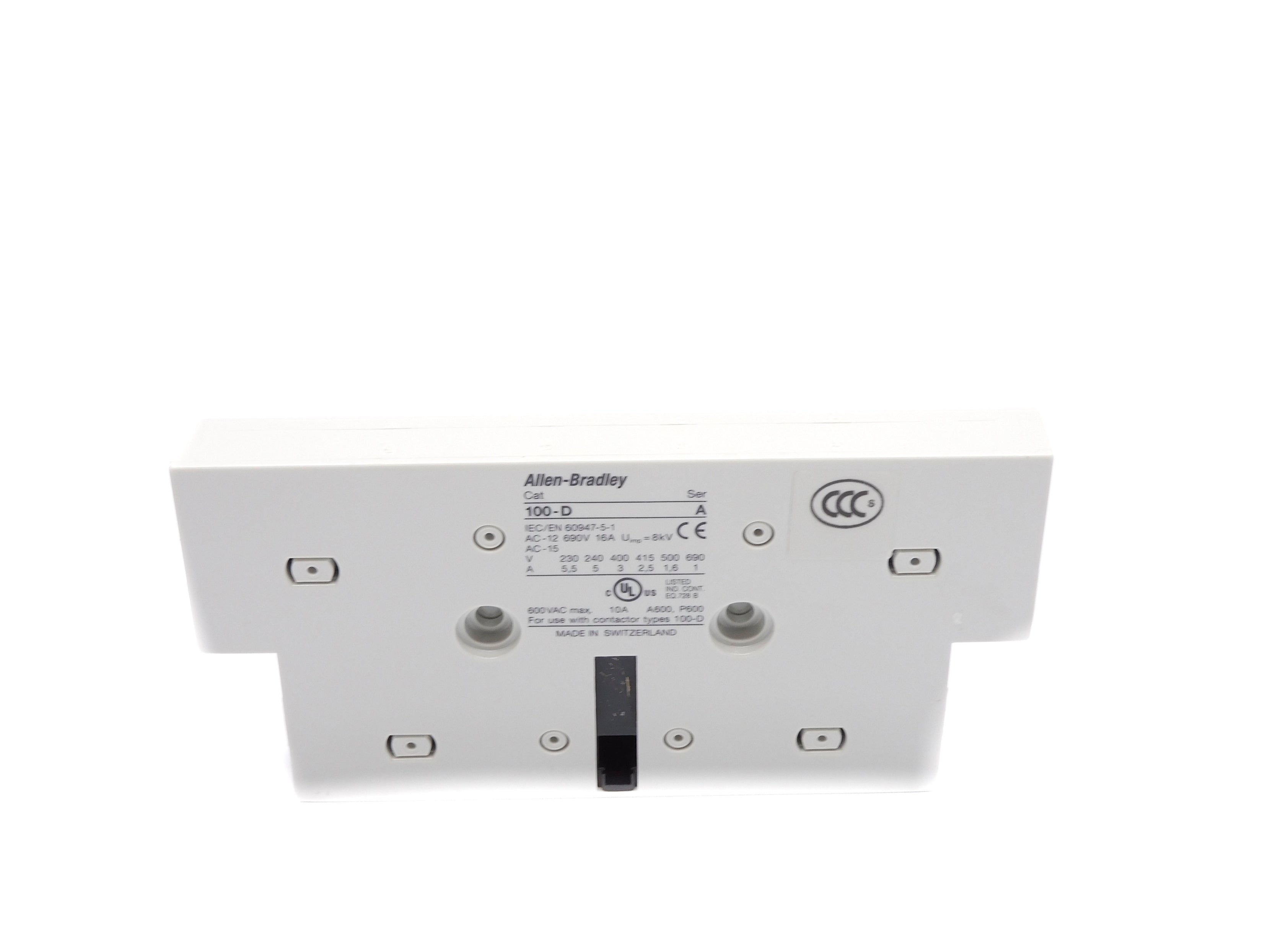 ALLEN BRADLEY 100-DS2-20 SER. A (BR/WH) NSMP
