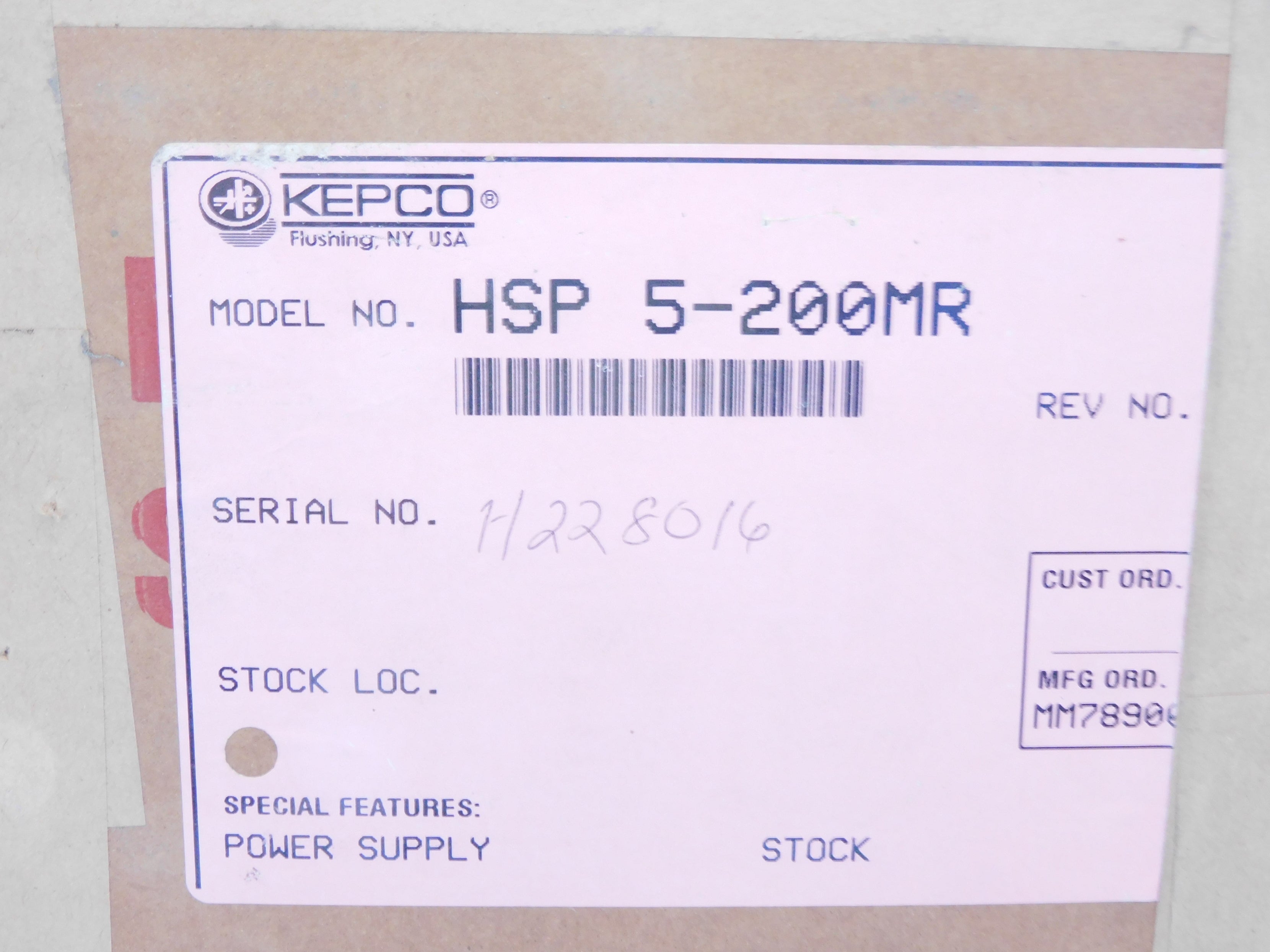 KEPCO HSP5-200MR NSMP
