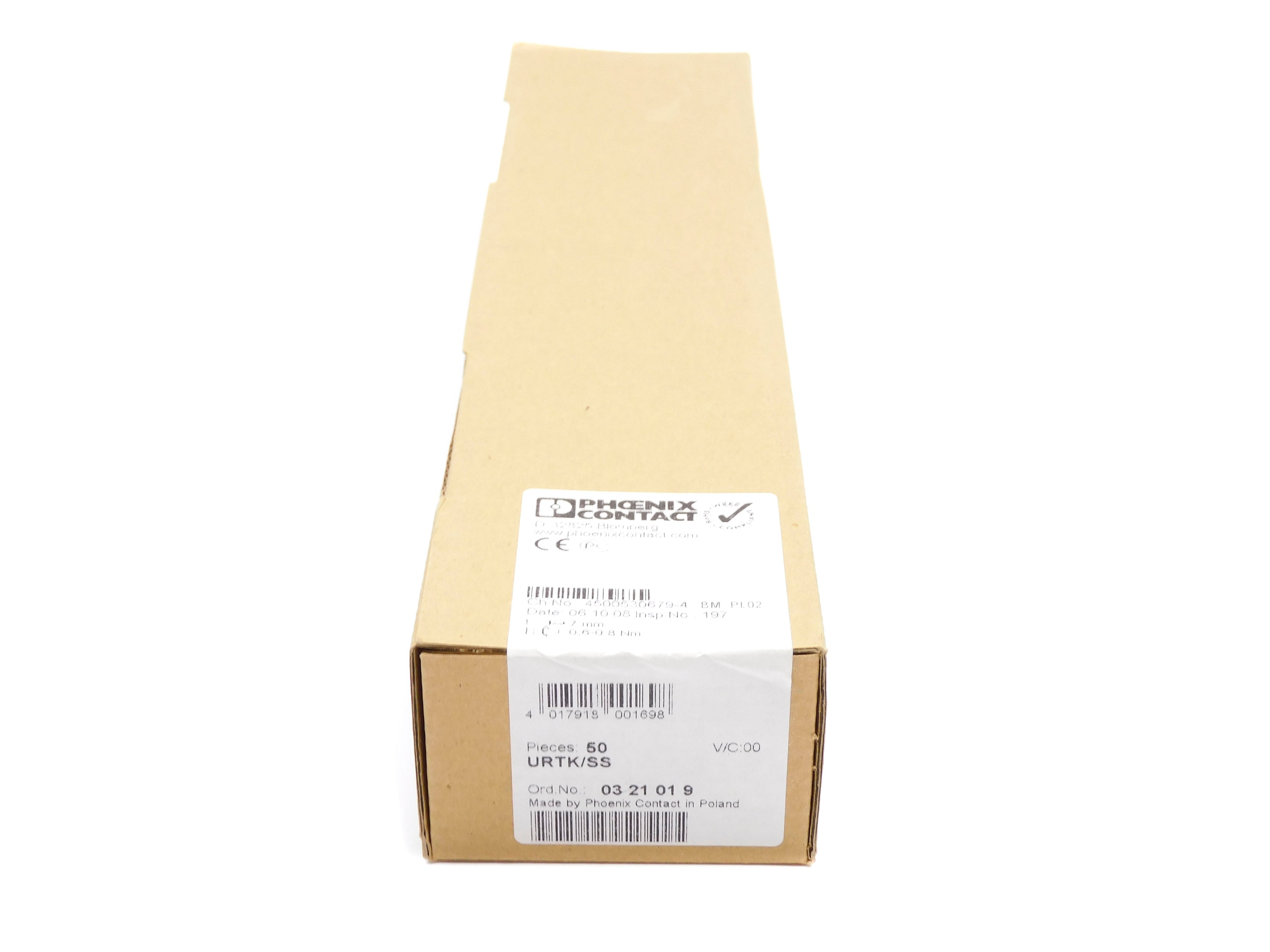 PHOENIX CONTACT URTK/SS (PKG OF 50) NSFS