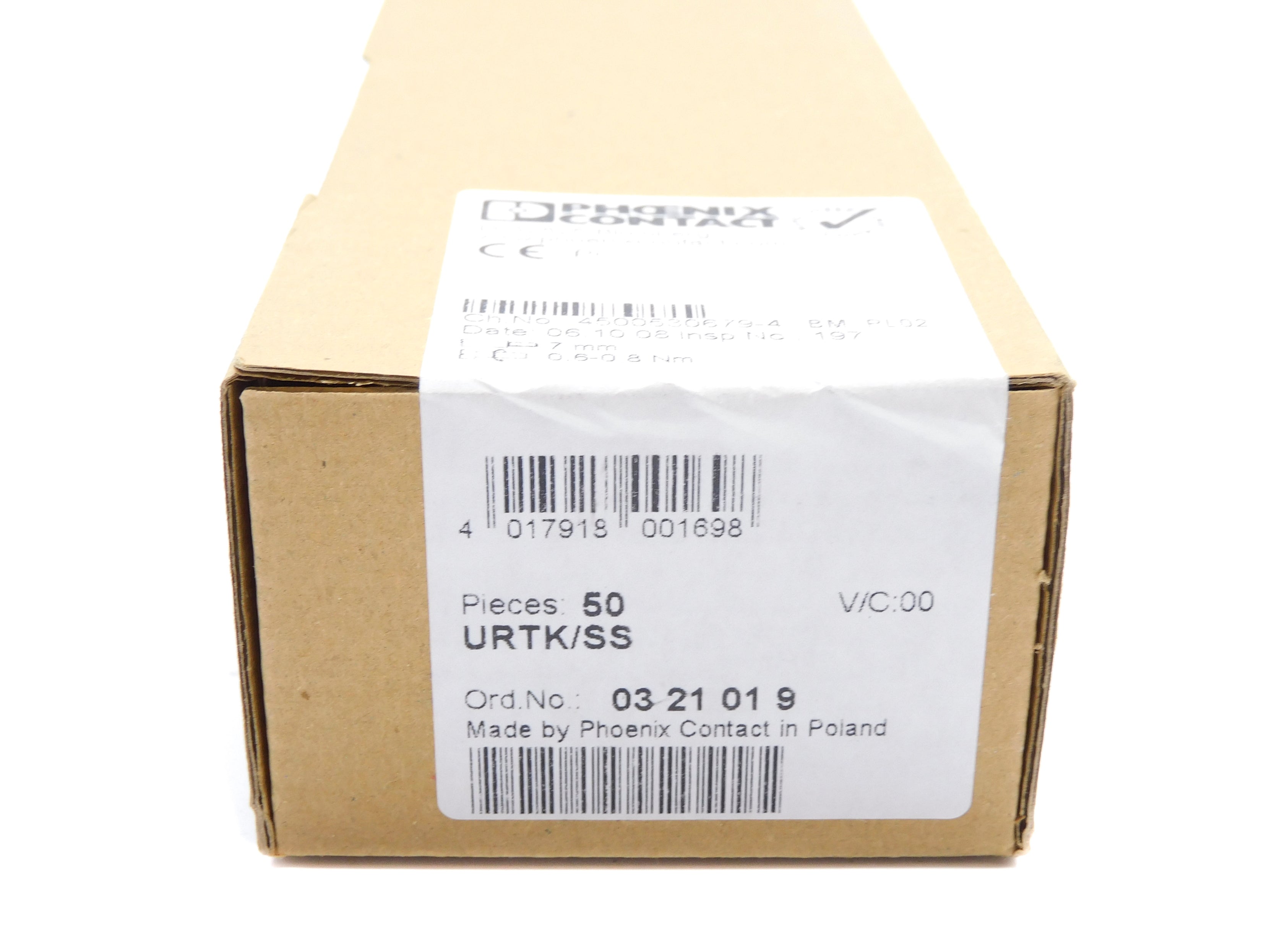 PHOENIX CONTACT URTK/SS (PKG OF 50) NSFS