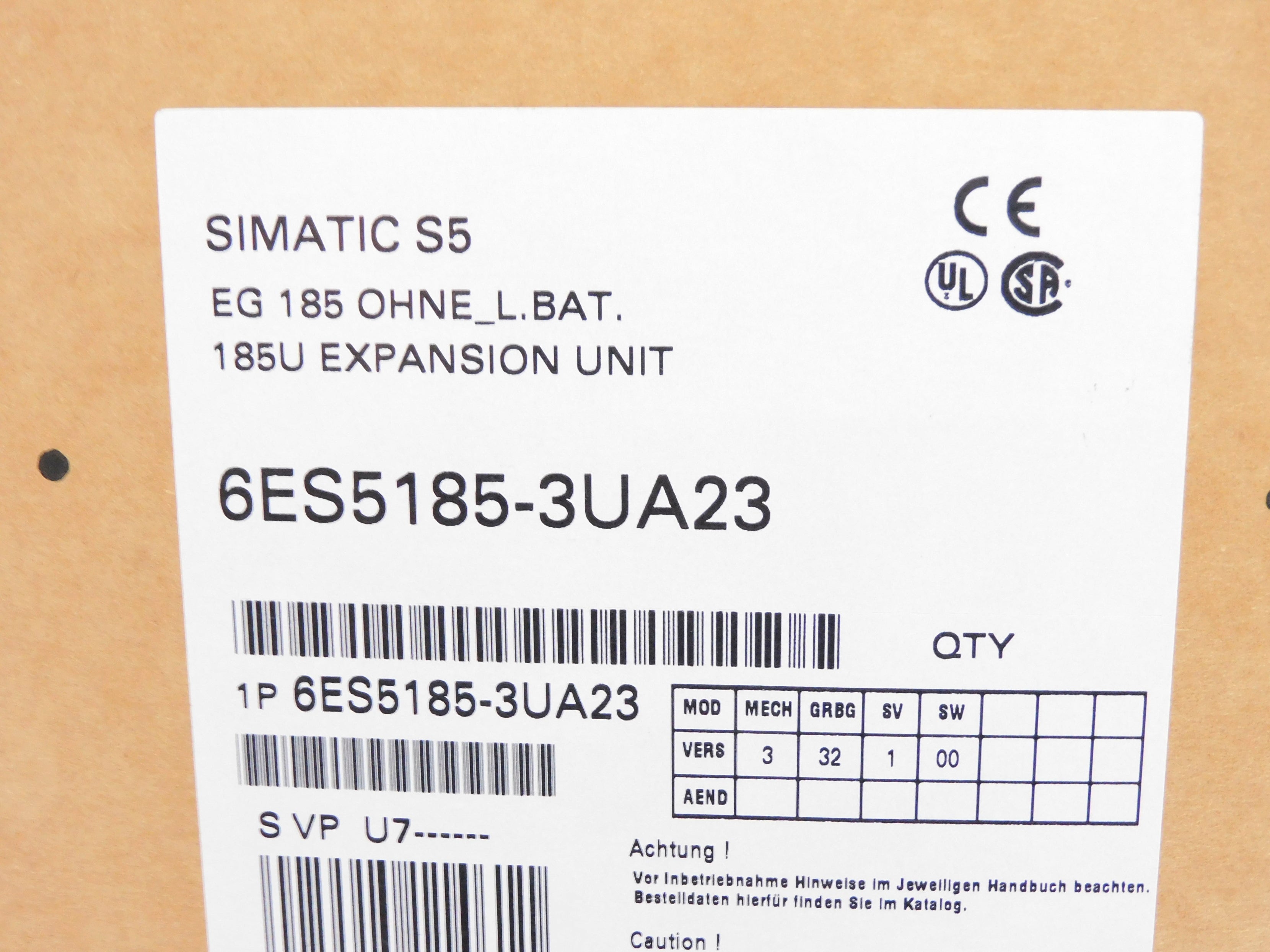 SIEMENS 6ES5185-3UA23  NSFS