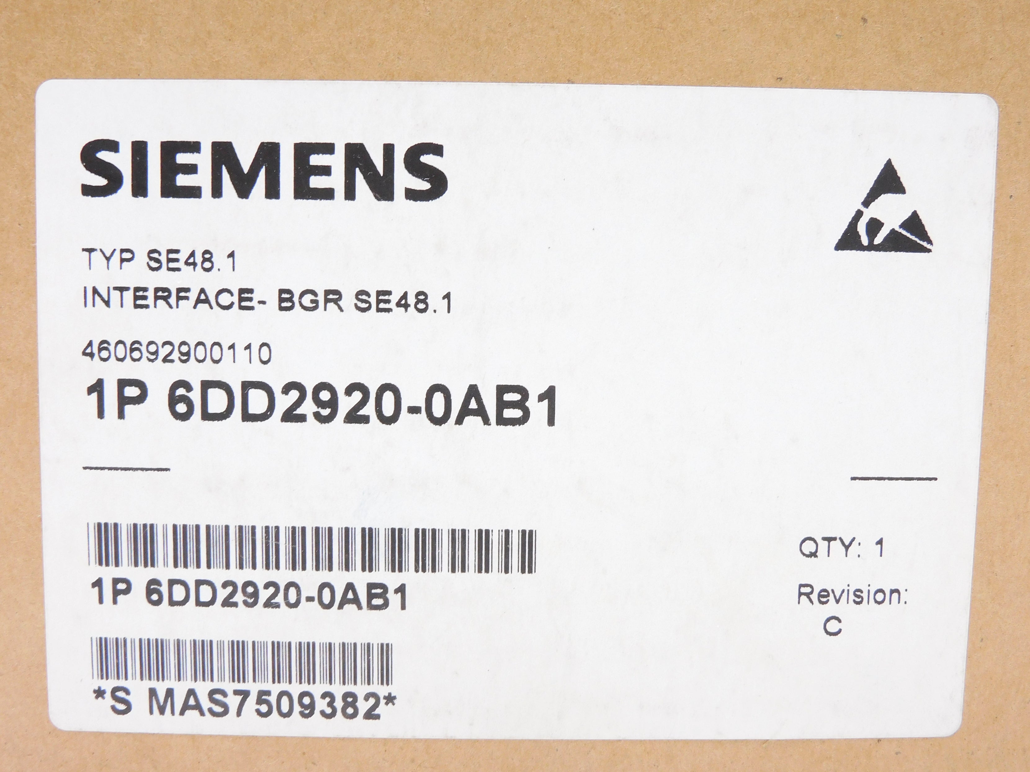 SIEMENS 6DD2920-0AB1 NSFS