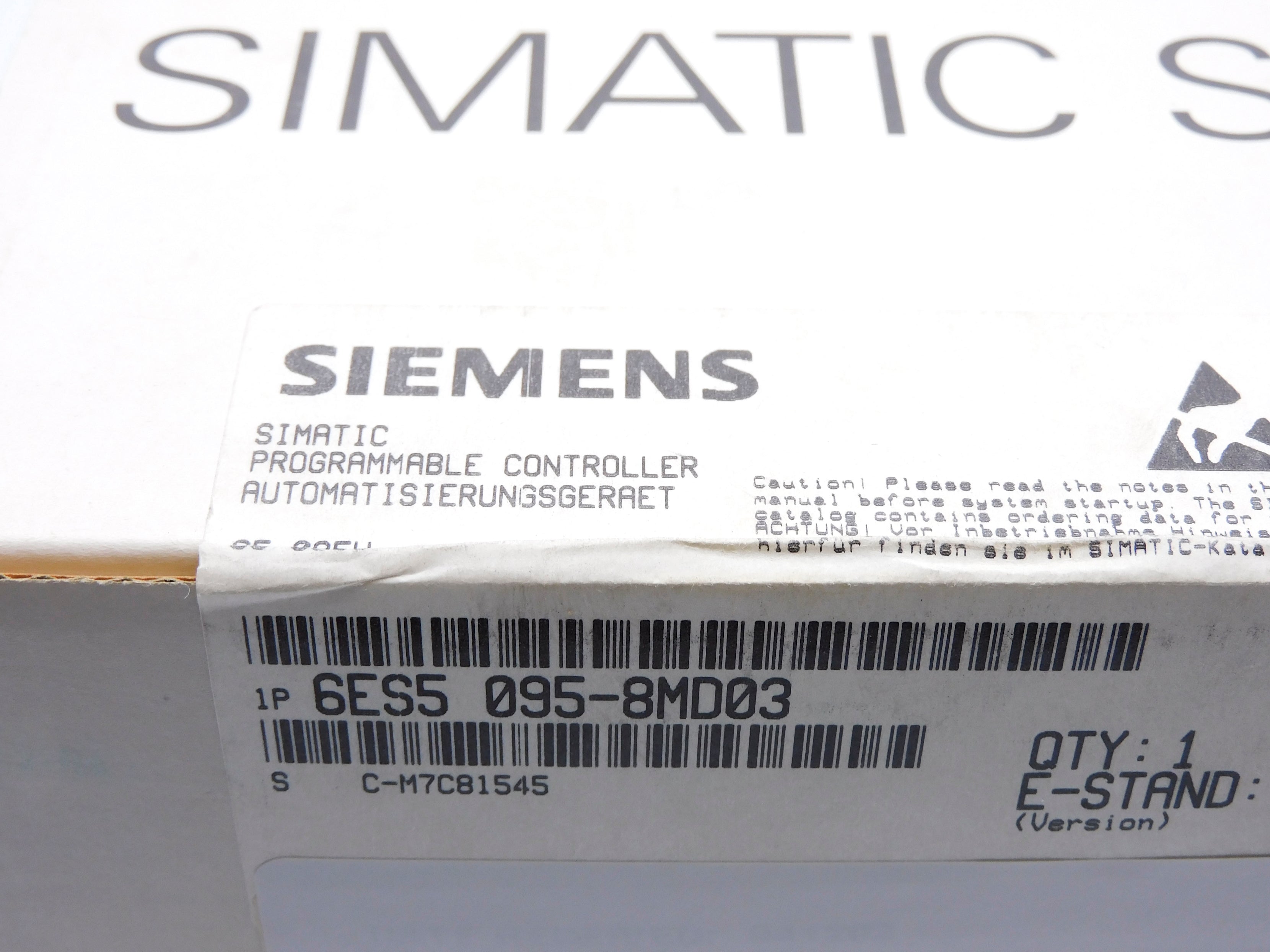SIEMENS 6ES5095-8MD03 NSFS