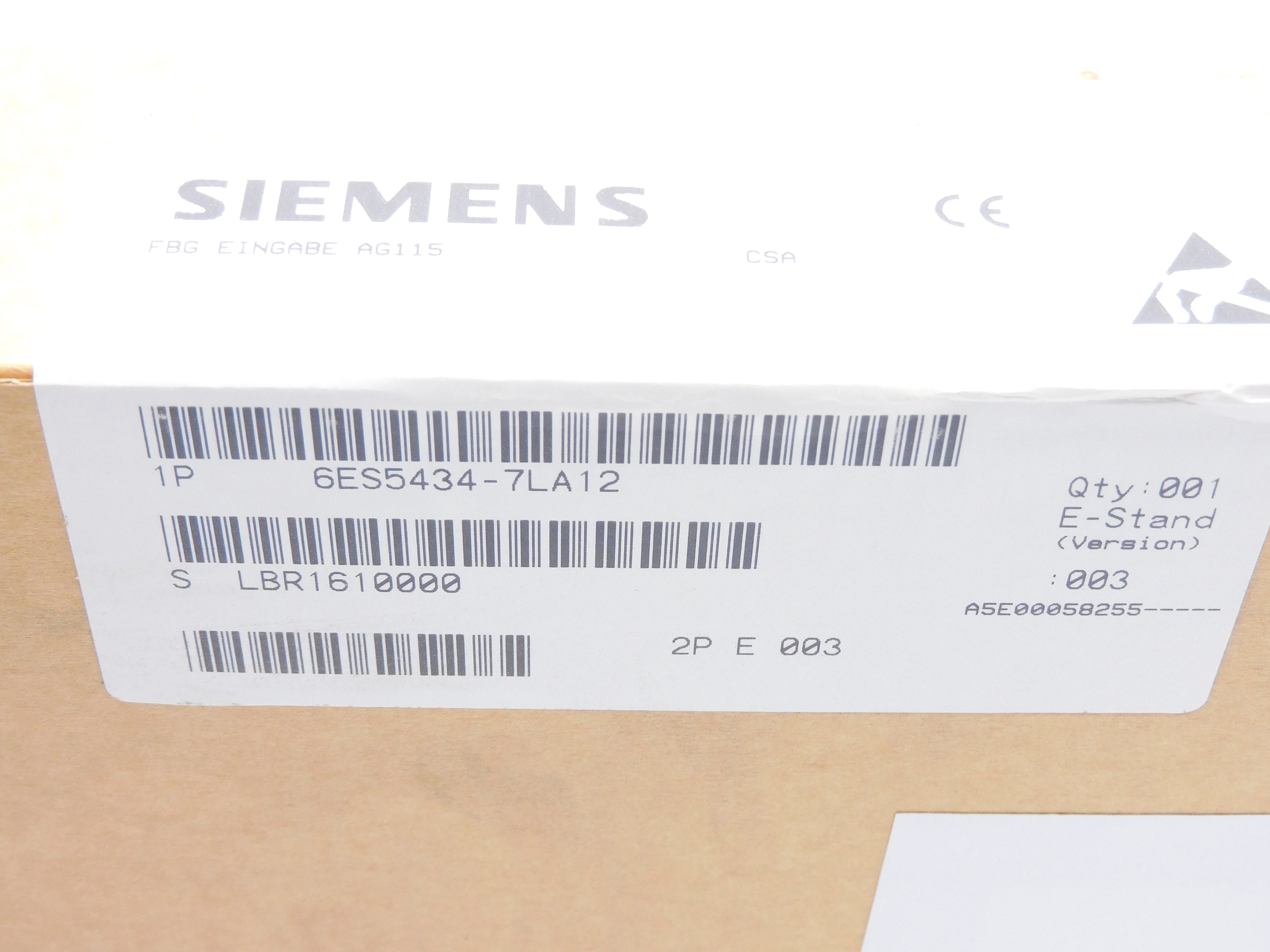 SIEMENS 6ES5434-7LA12 NSFS