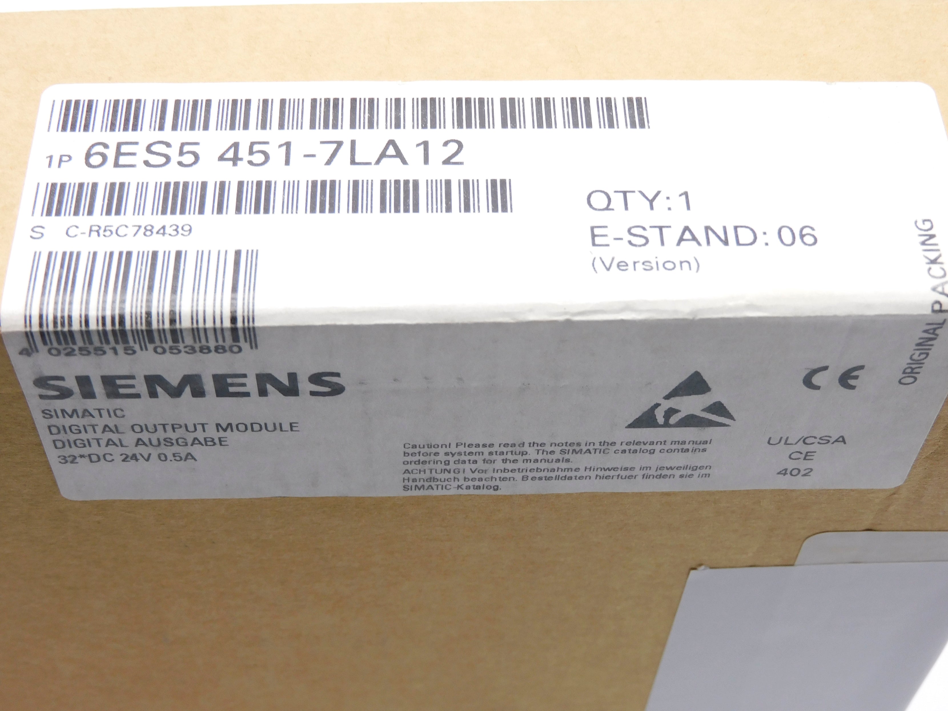 SIEMENS 6ES5451-7LA12 NSFS