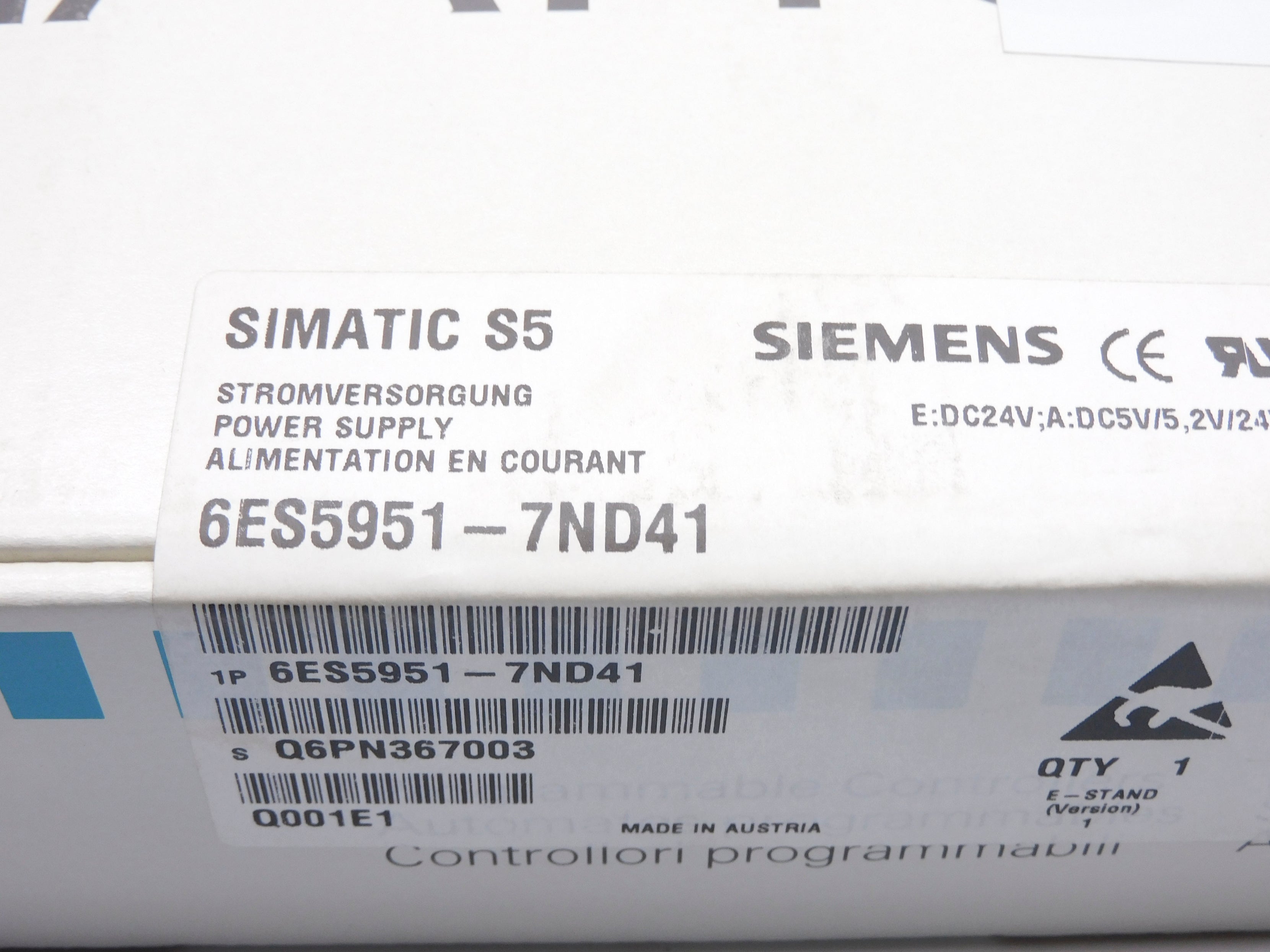 SIEMENS 6ES5951-7ND41 NSFS
