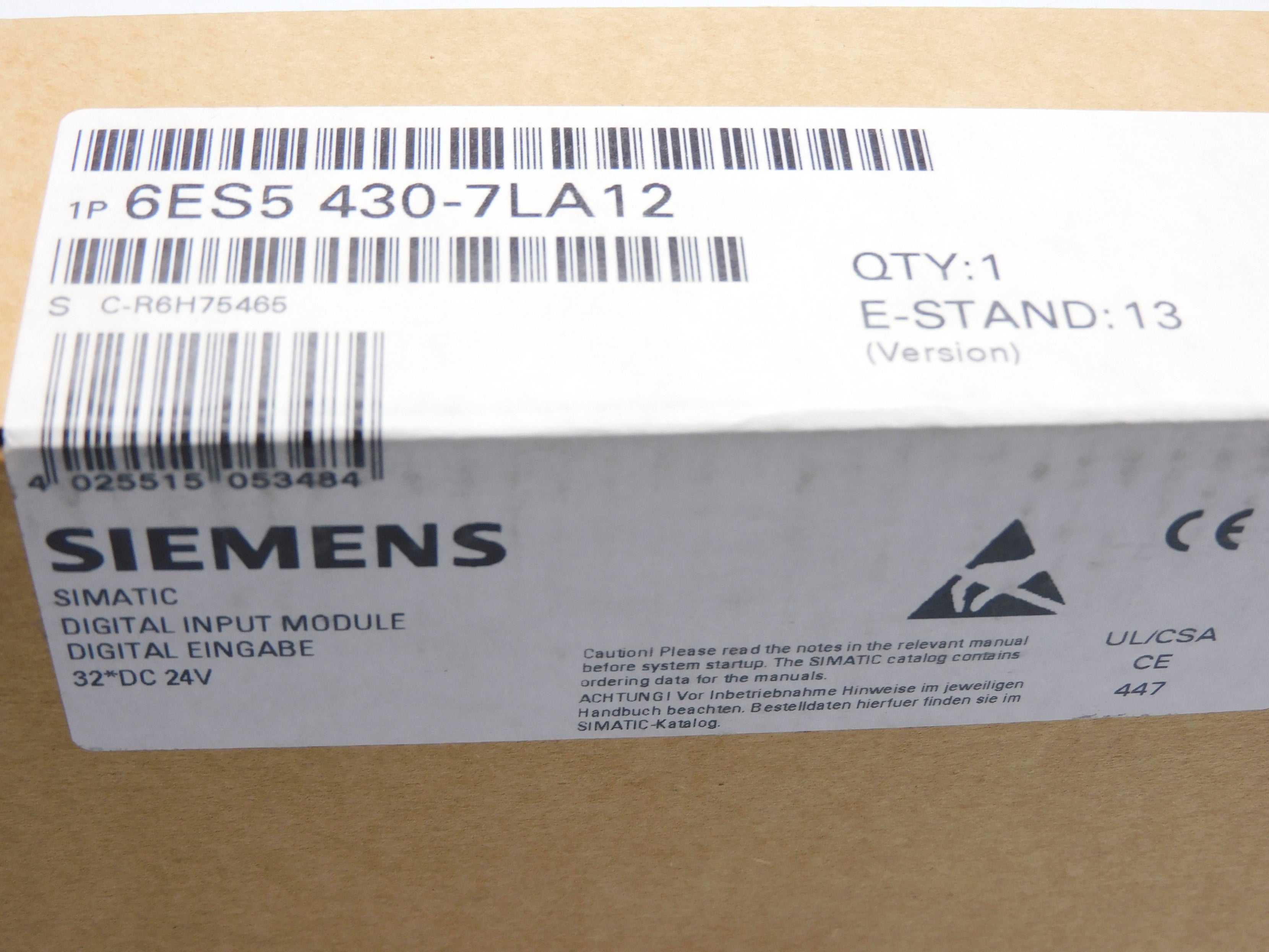 SIEMENS 6ES5430-7LA12 24VDC NSFS