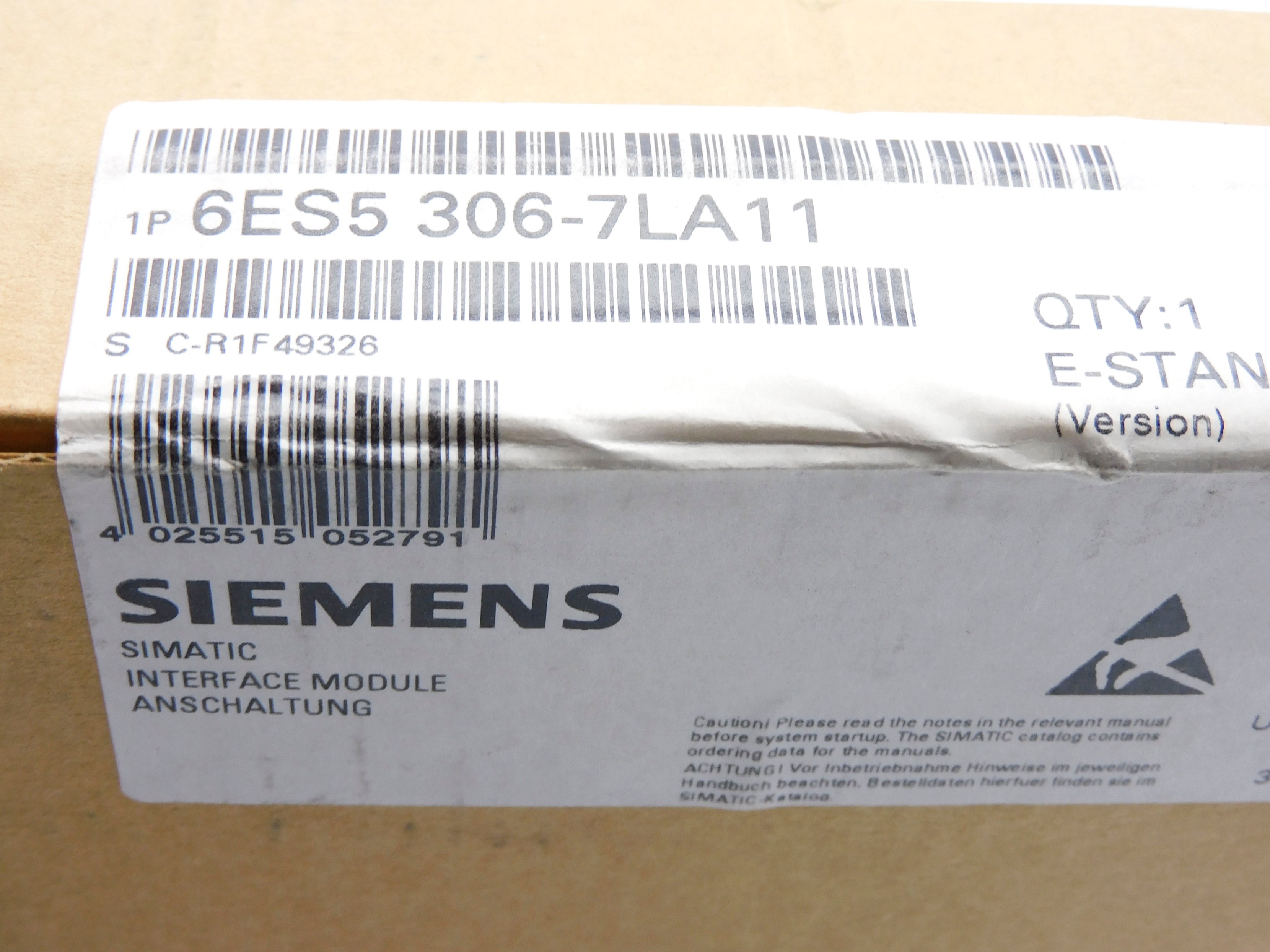 SIEMENS 6ES5306-7LA11 NSFS