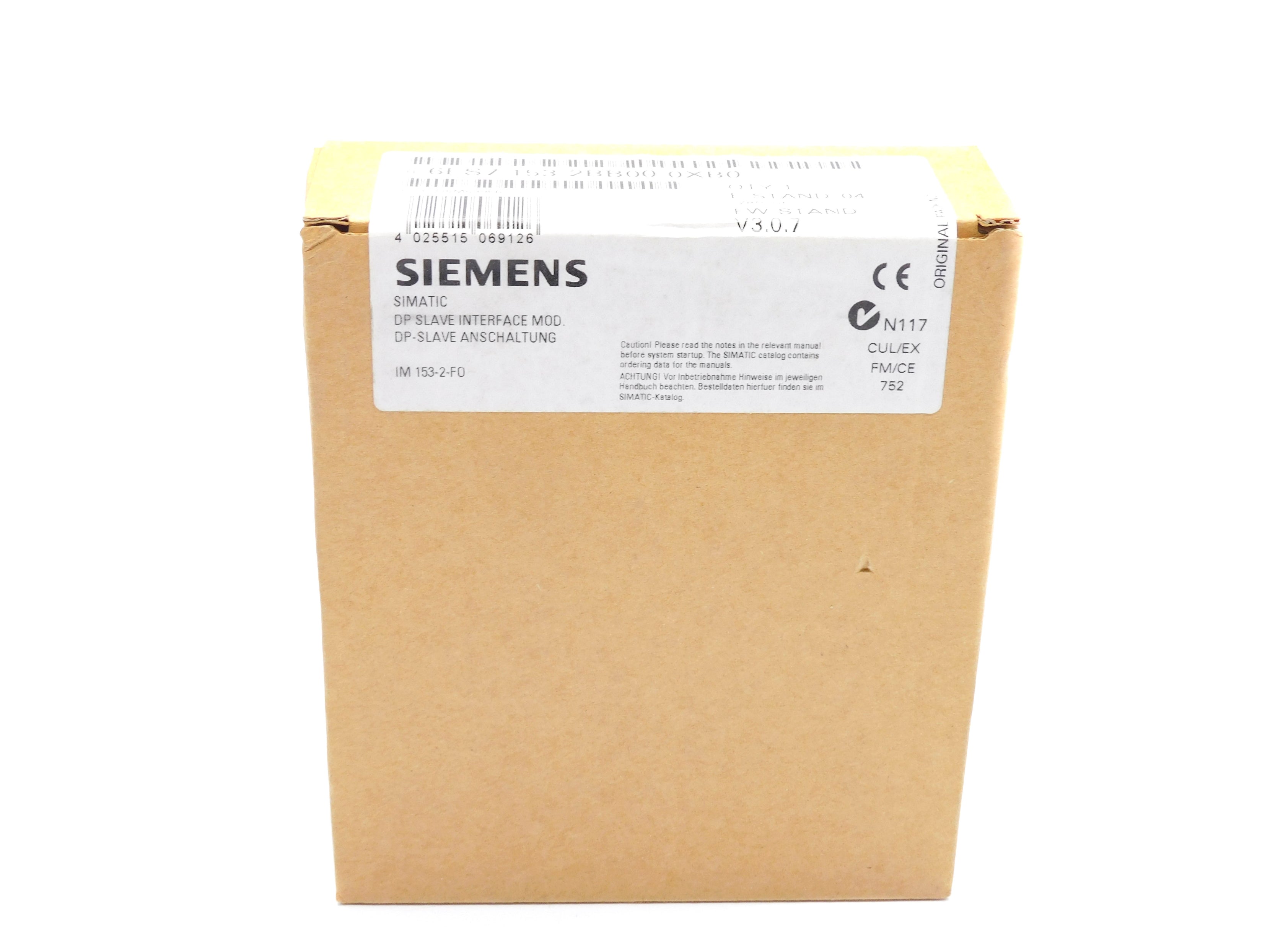 SIEMENS 6ES7153-2BB00-0XB0 NSFS