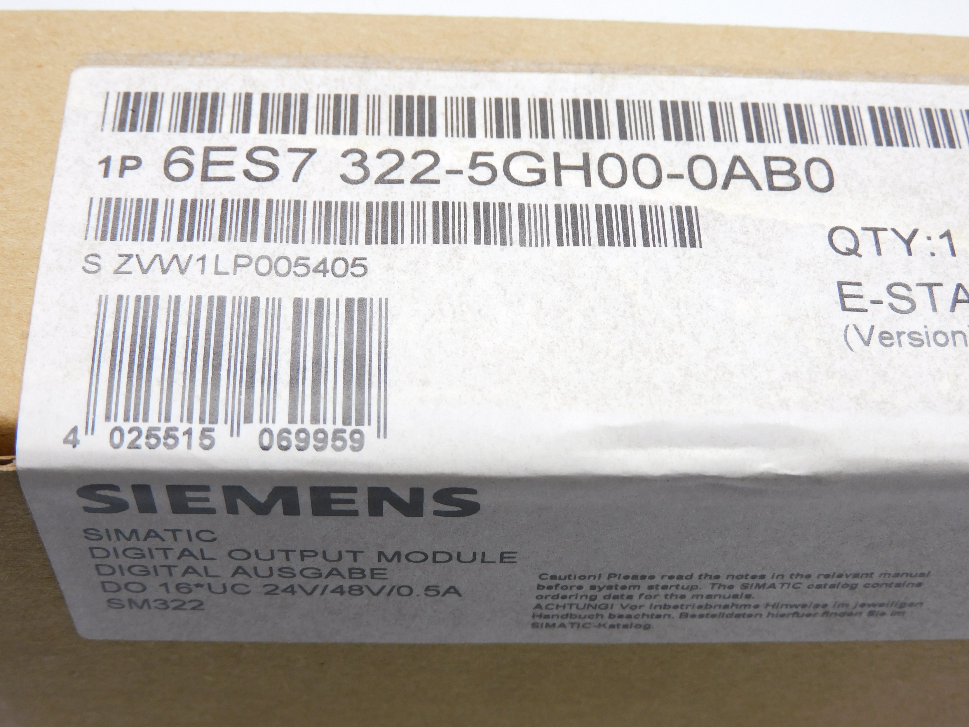 SIEMENS 6ES7322-5GH00-0AB0 NSFS