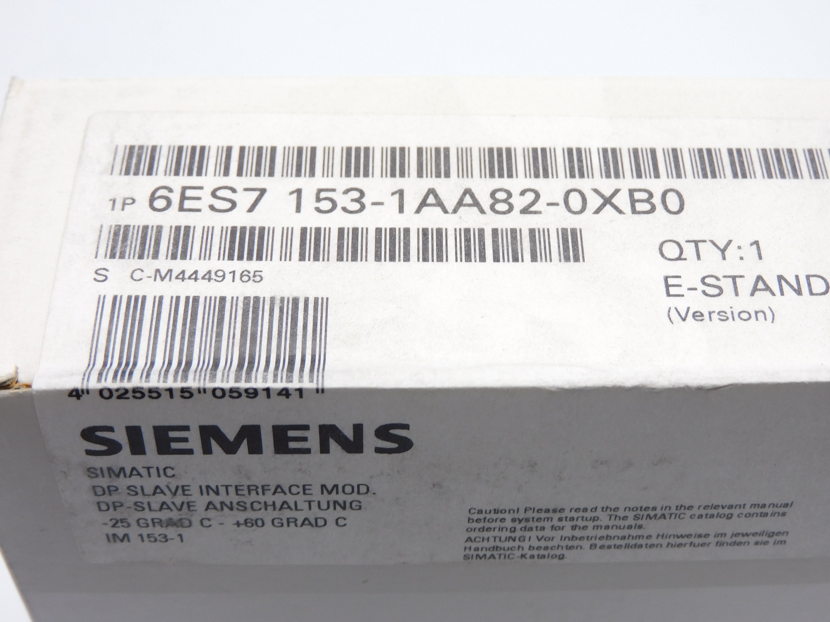 SIEMENS 6ES7153-1AA82-0XB0 NSFS