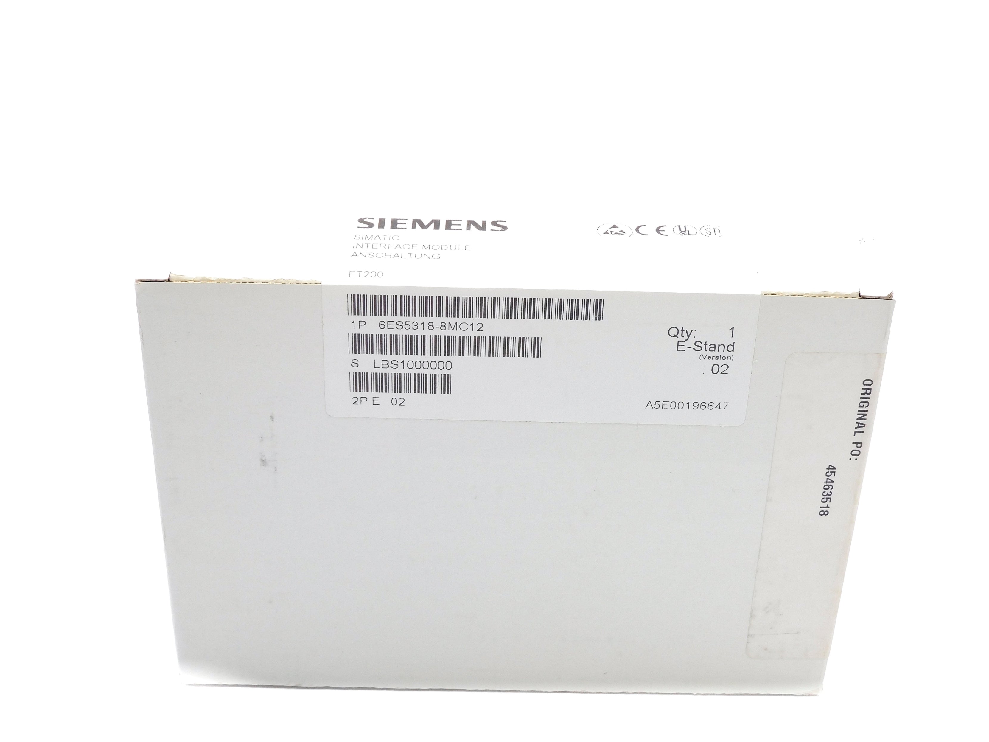 SIEMENS 6ES5318-8MC12 NSFS