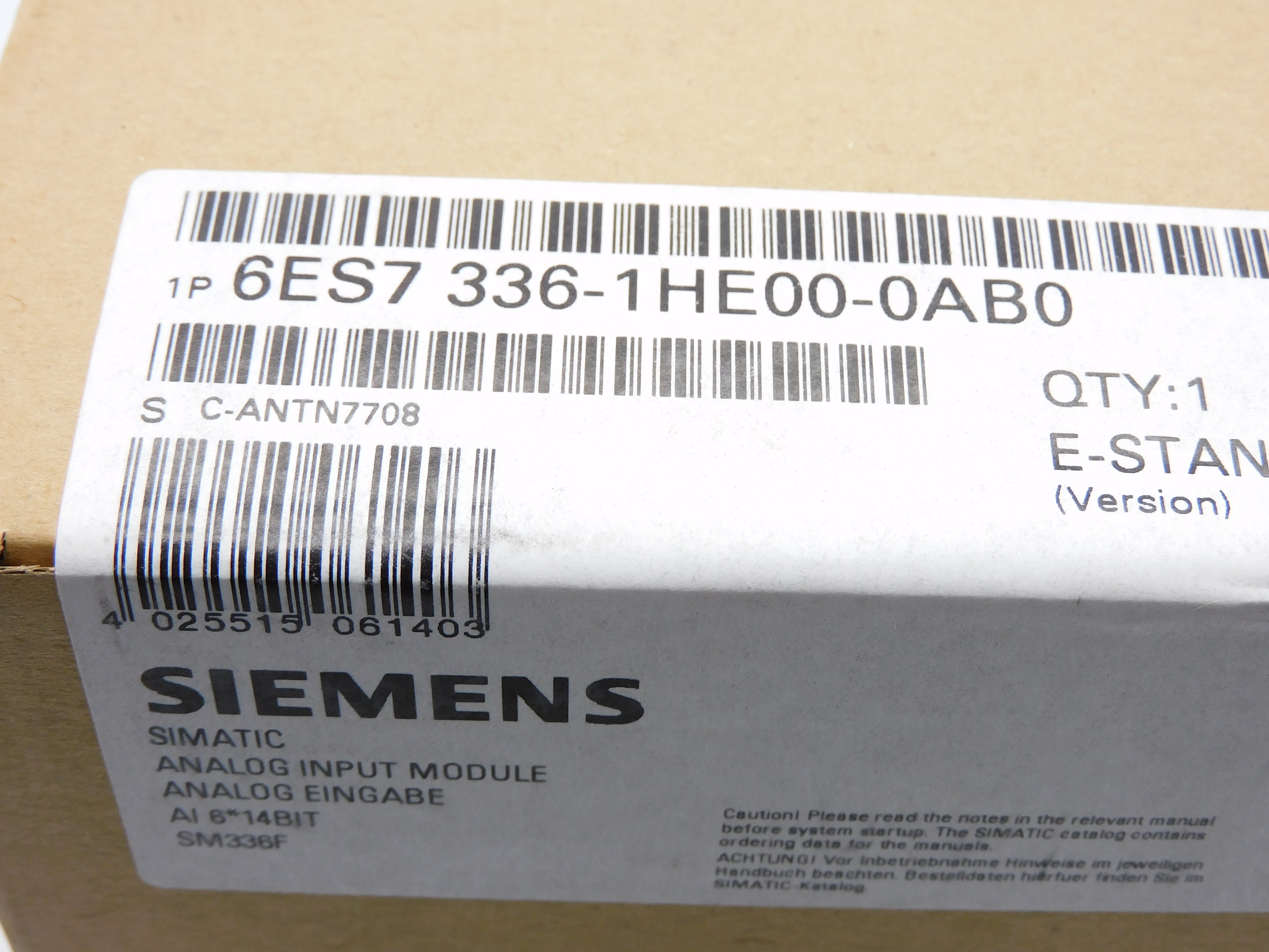 SIEMENS 6ES7336-1HE00-0AB0 NSFS