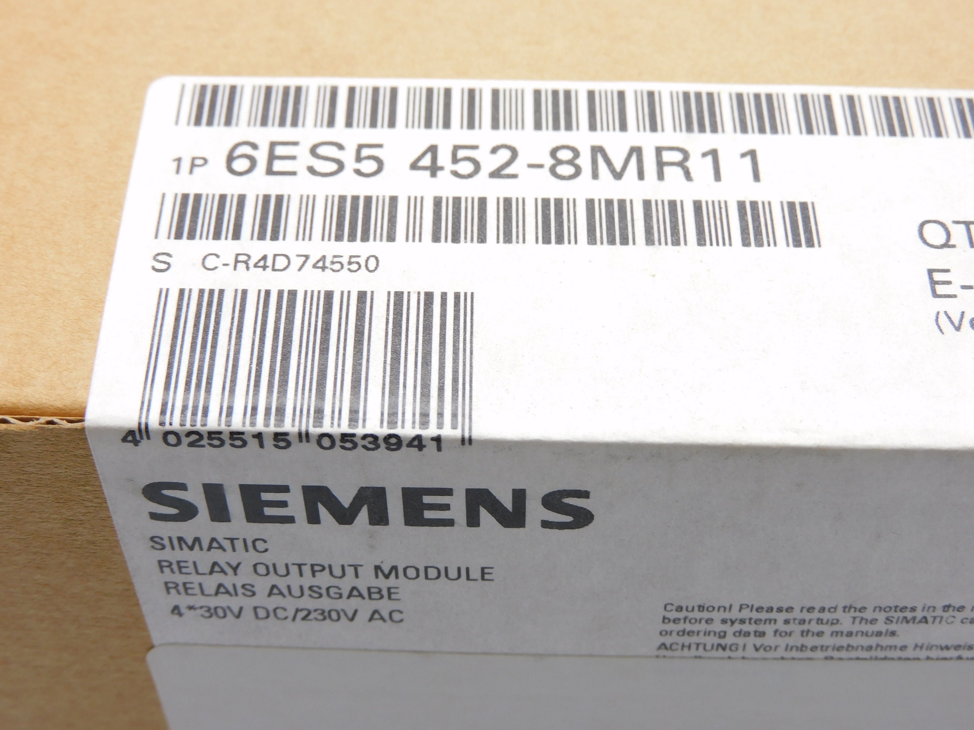 SIEMENS 6ES5452-8MR11 NSFS
