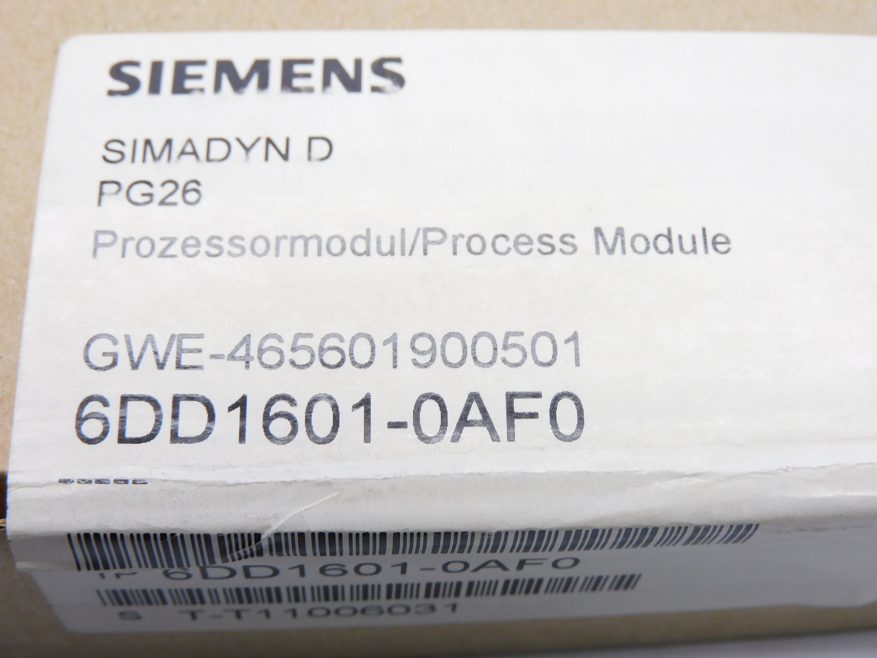 SIEMENS 6DD1601-0AF0 NSFS