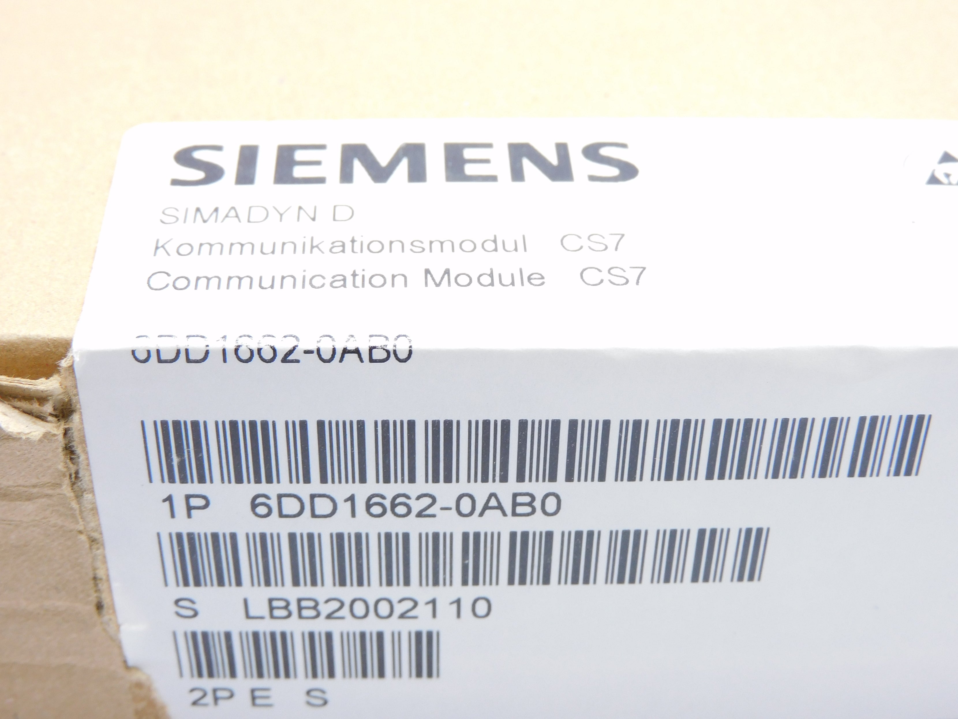 SIEMENS 6DD1662-0AB0 (AS PICTURED) NSFS