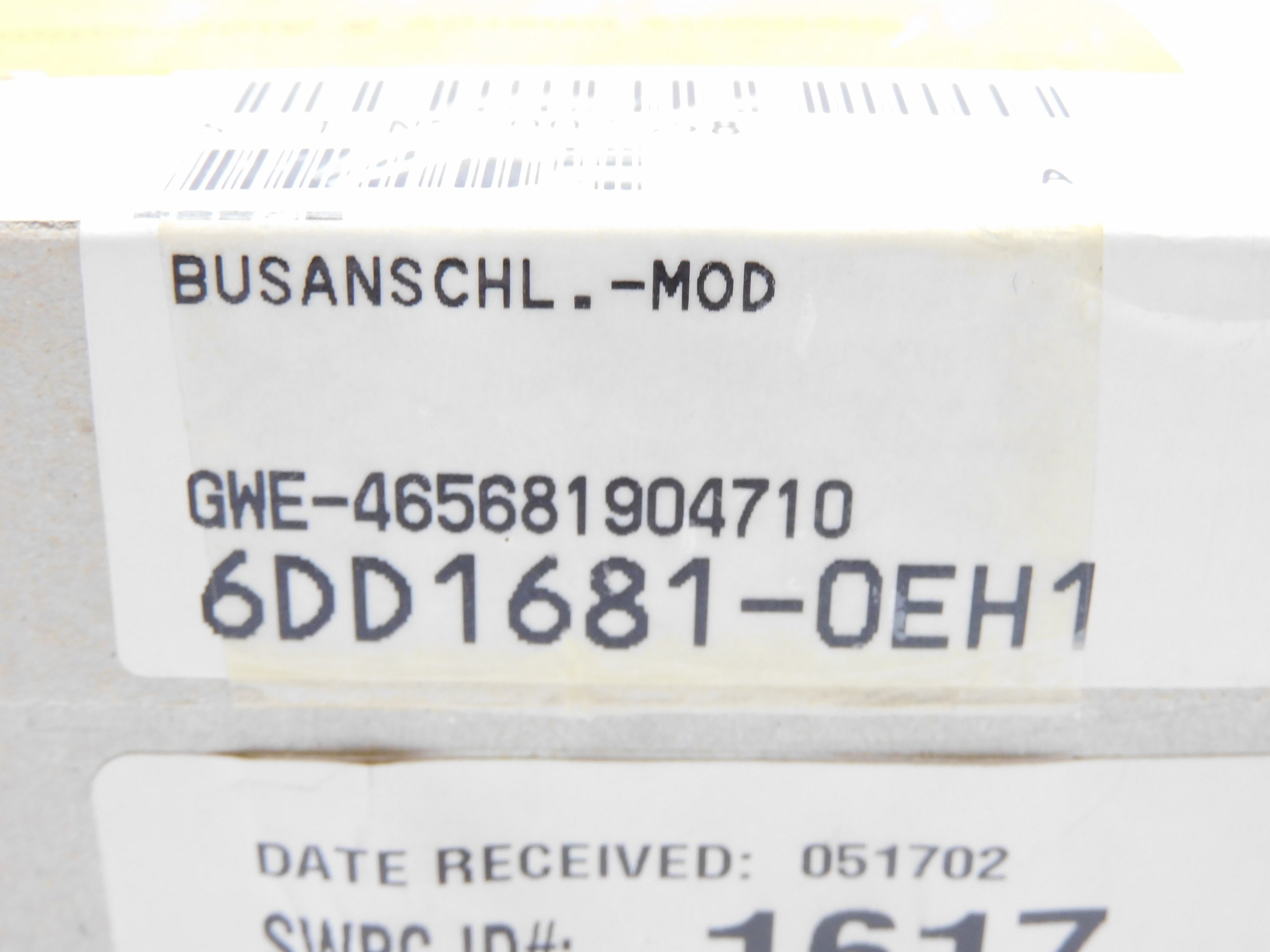 SIEMENS 6DD1681-0EH1 NSFS