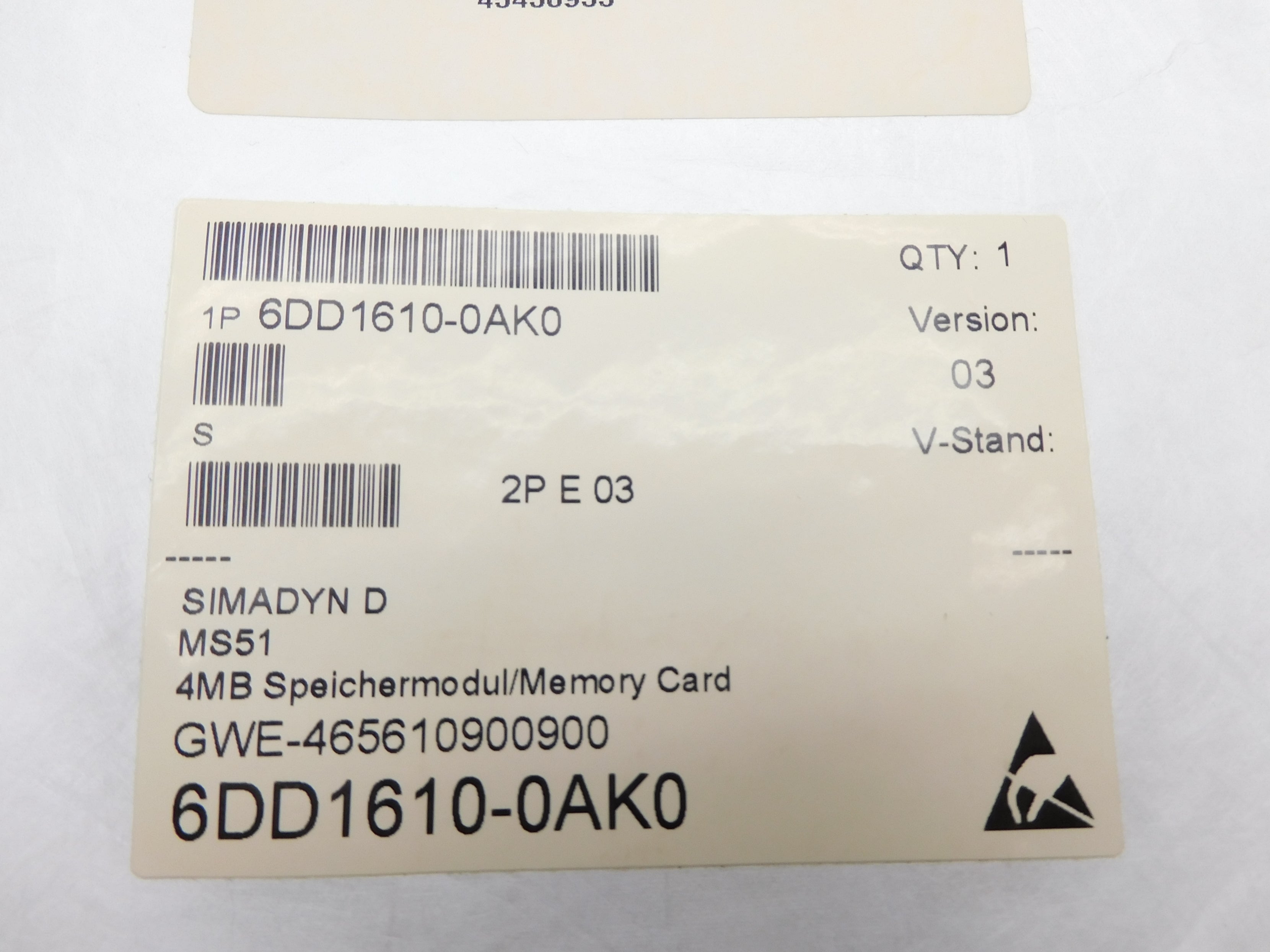 SIEMENS 6DD1610-0AK0 NSFS