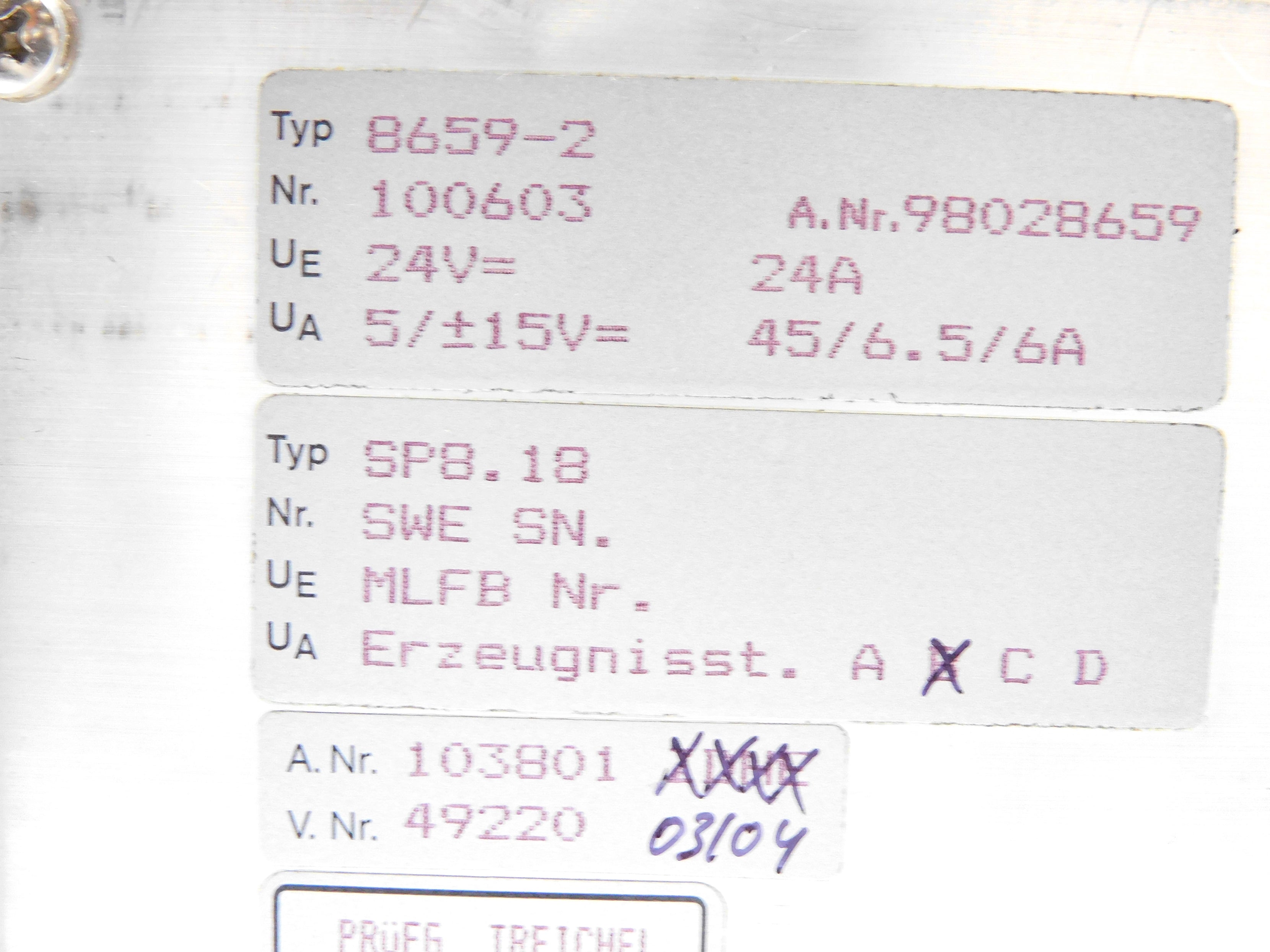 SIEMENS SP8.18 NSMP