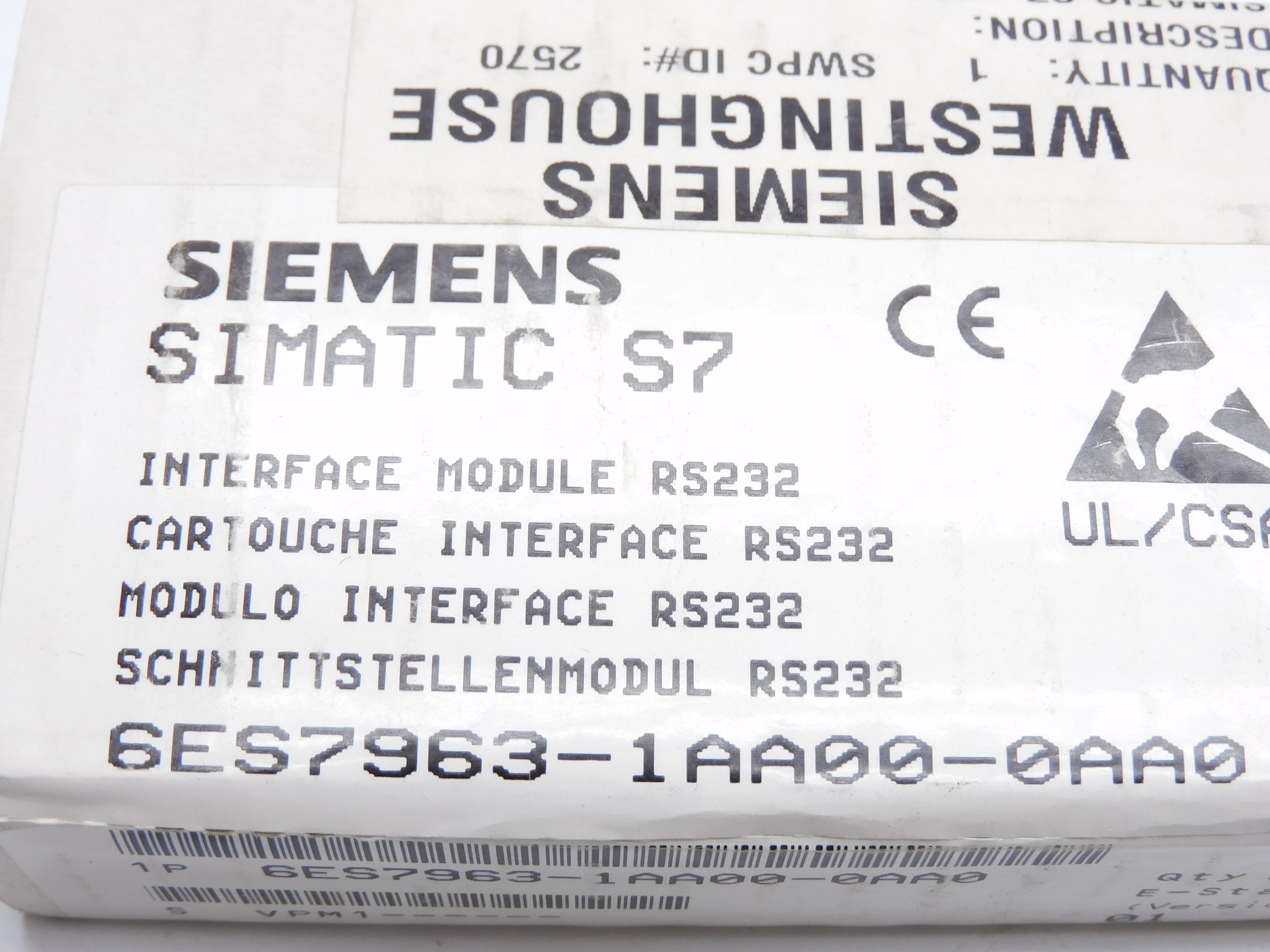 SIEMENS 6ES7963-1AA00-0AA0 NSFS