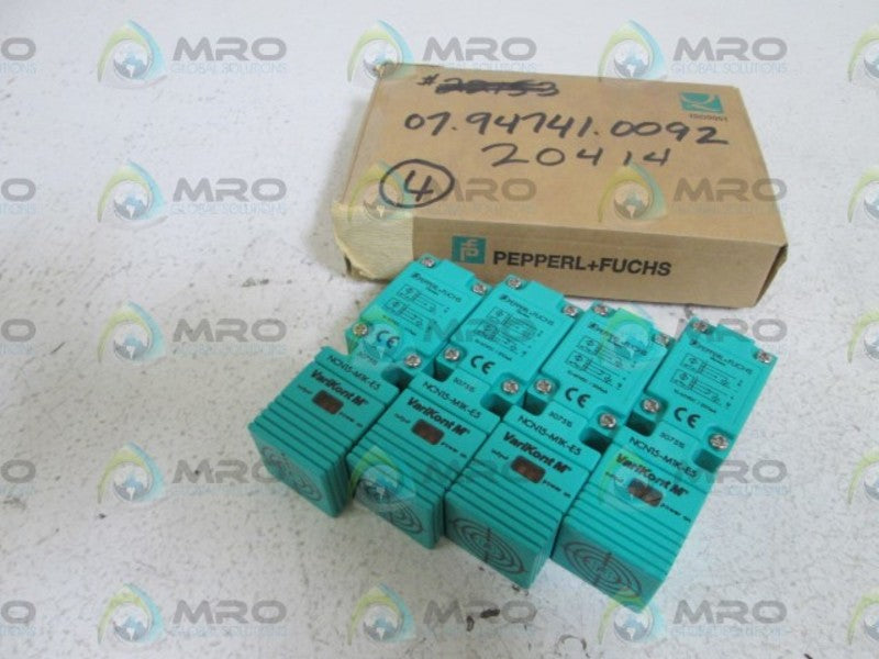 LOT OF 4 PEPPERL+FUCHS INDUCTIVE SENSOR NCN15-M1K-E5 *NEW IN BOX*