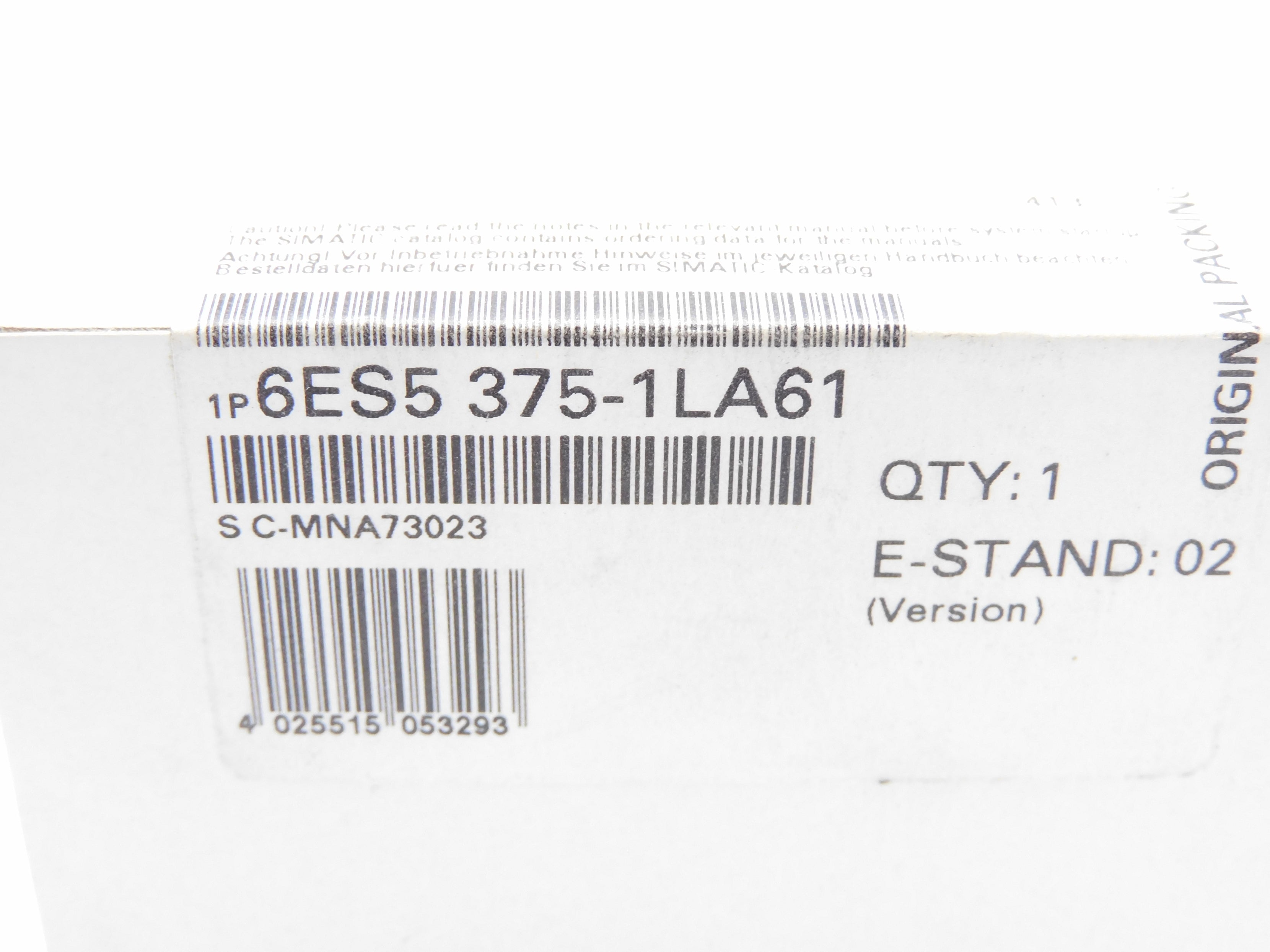 SIEMENS 6ES5375-1LA61 NSFS