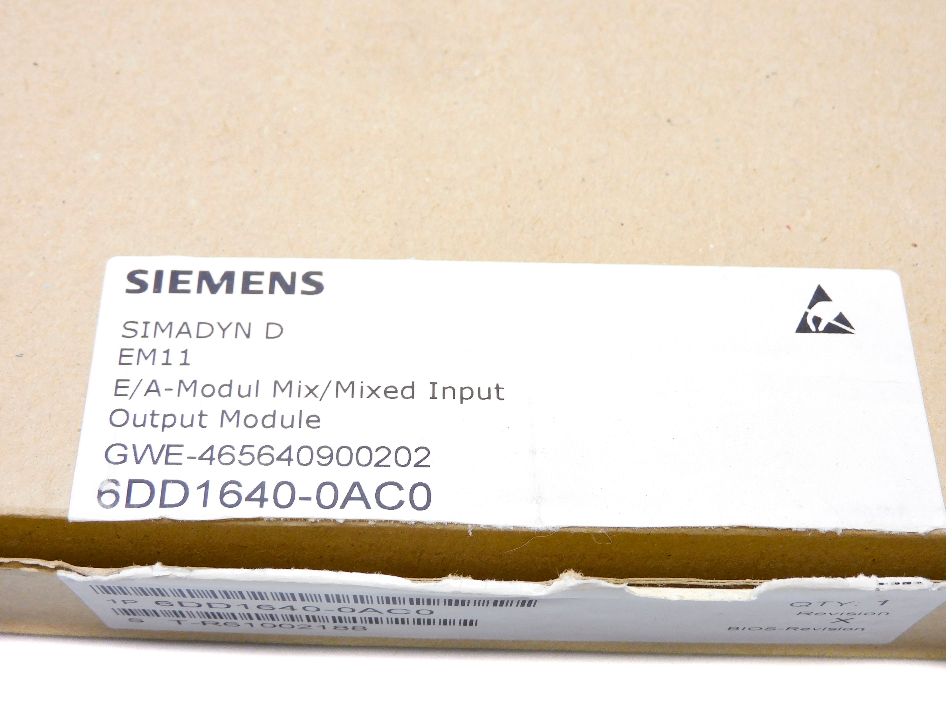 SIEMENS 6DD1640-0AC0 REV. X NSMP