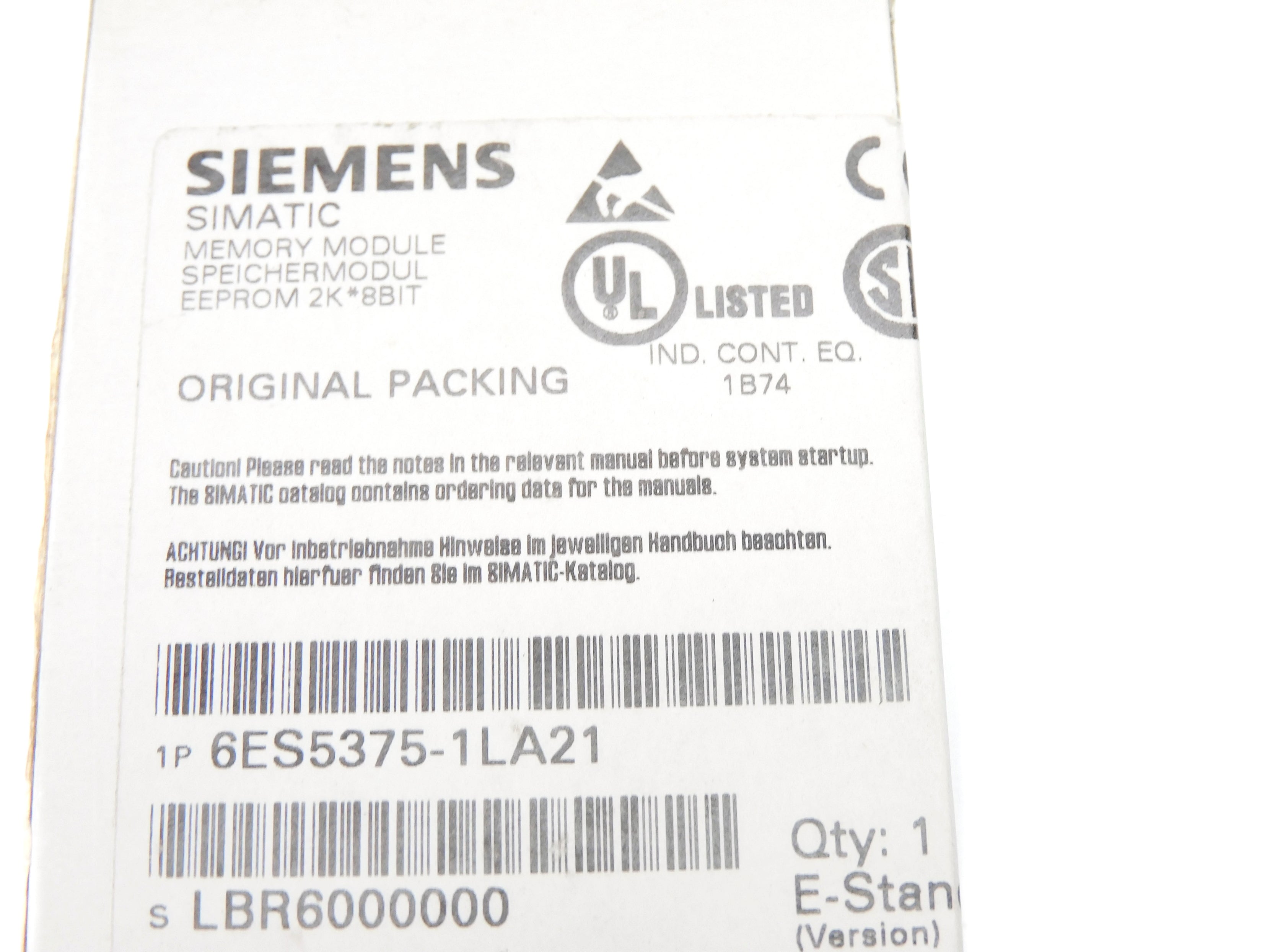 SIEMENS 6ES5375-1LA21 (2K) NSFS