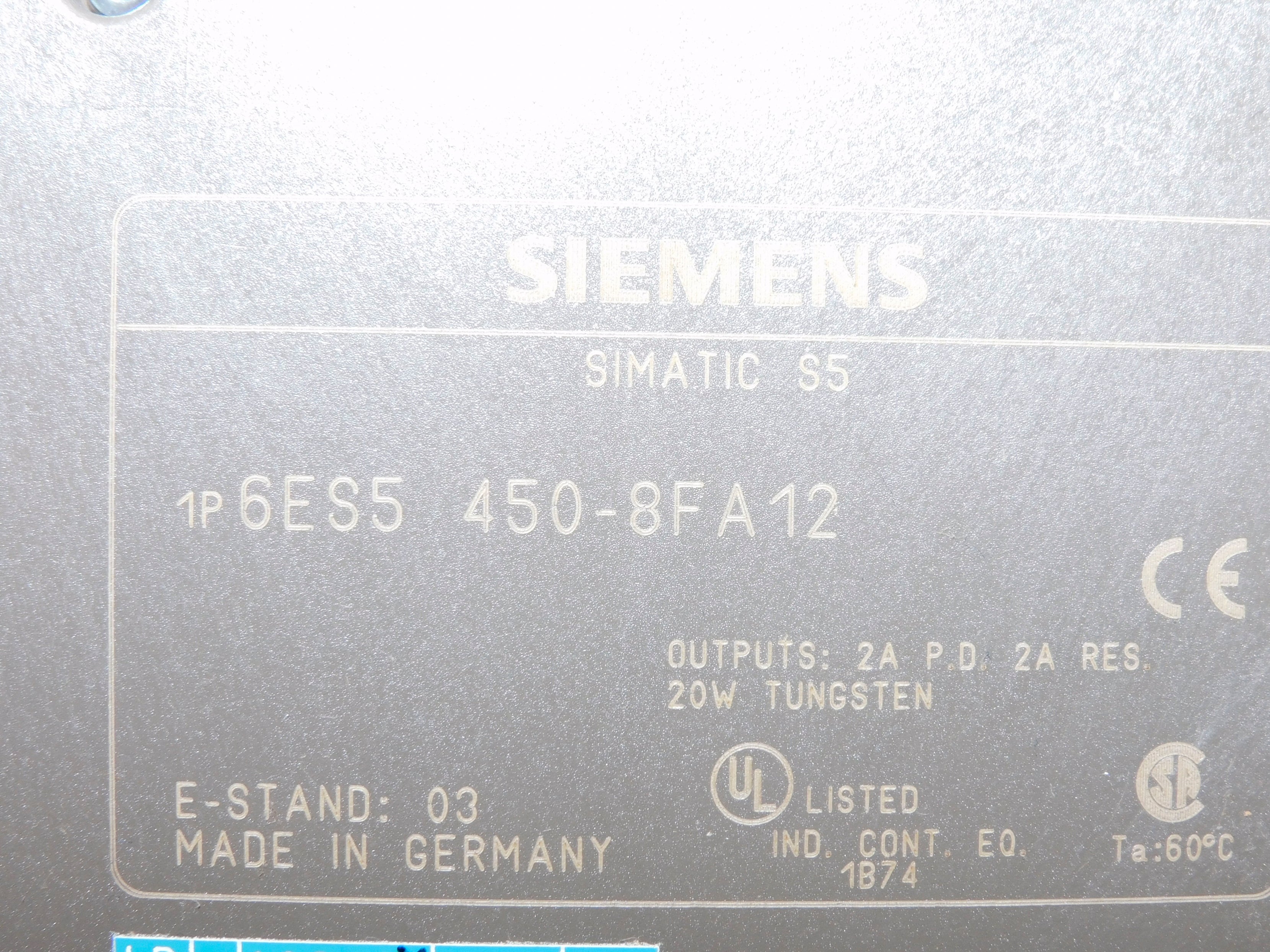 SIEMENS 6ES5450-8FA12 (AS PICTURED) NSMP