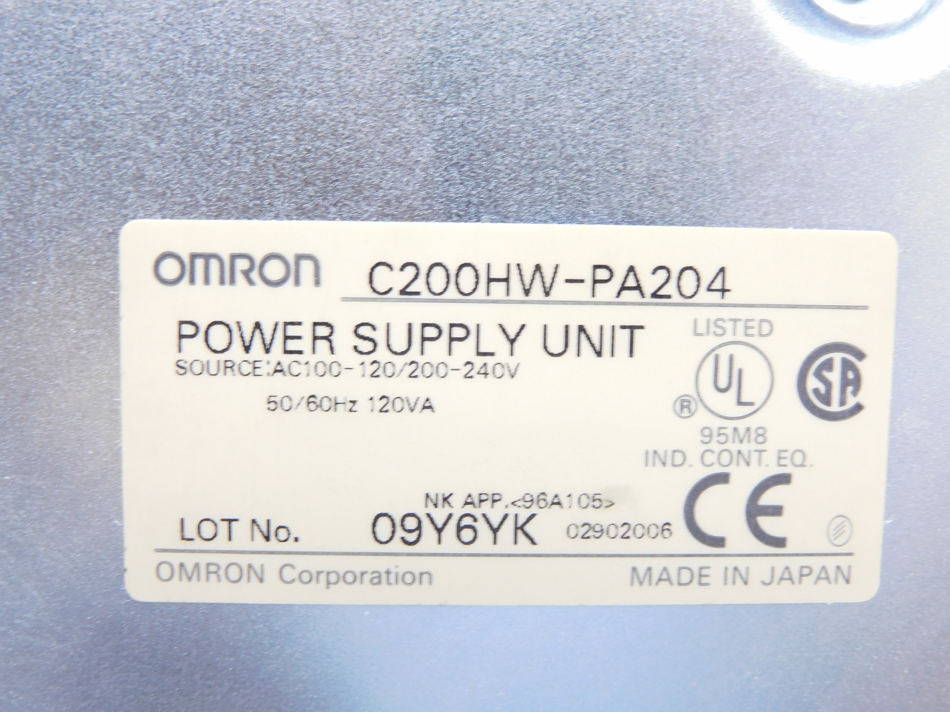 OMRON C200HW-PA204 200-240VAC NSMP